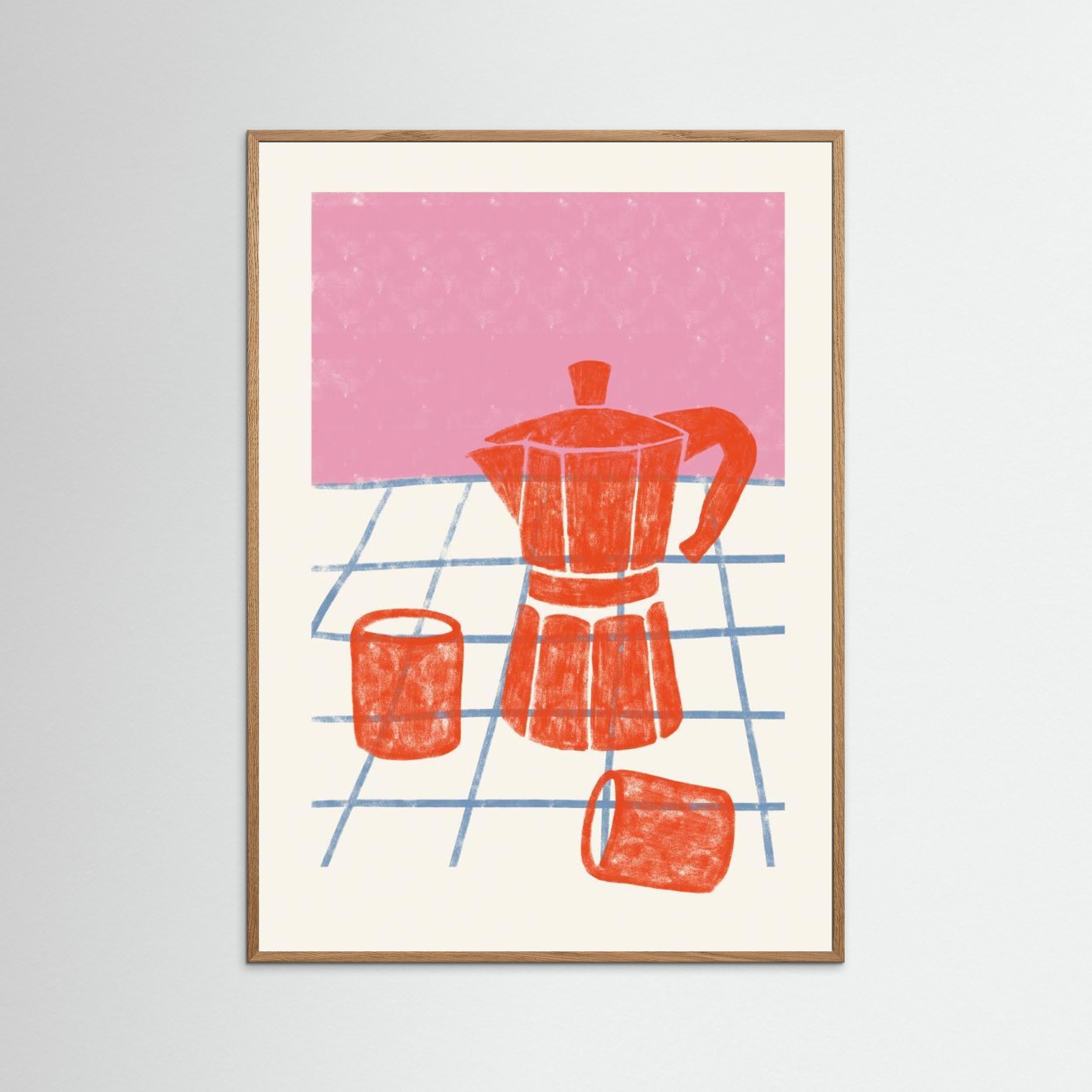 COFFEE TIME by Gulcihan Ozguc - Fine Art Paper Print - dreamtprint.art - 14 x 21 cm / 5 x 8″ (A5)