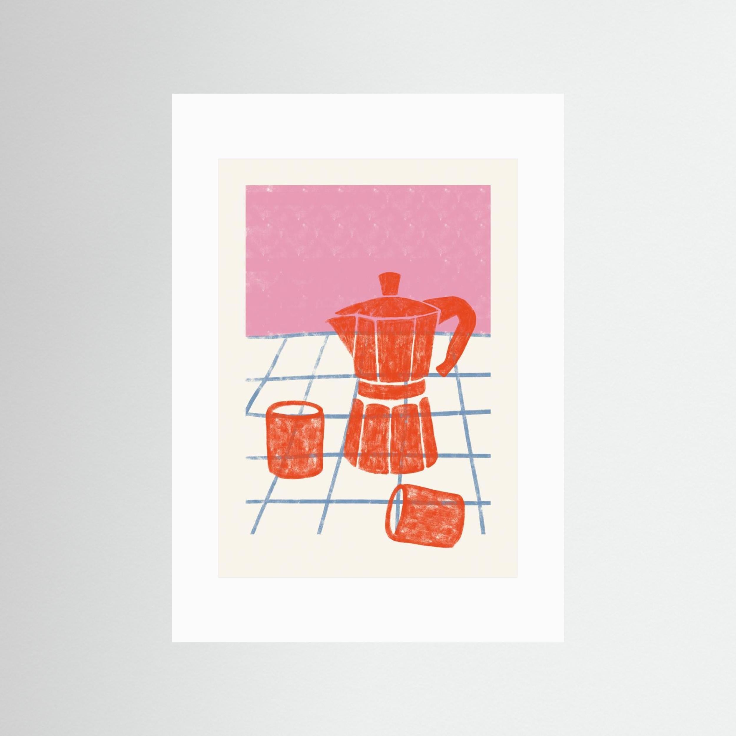 COFFEE TIME by Gulcihan Ozguc - Fine Art Paper Print - dreamtprint.art - 14 x 21 cm / 5 x 8″ (A5)