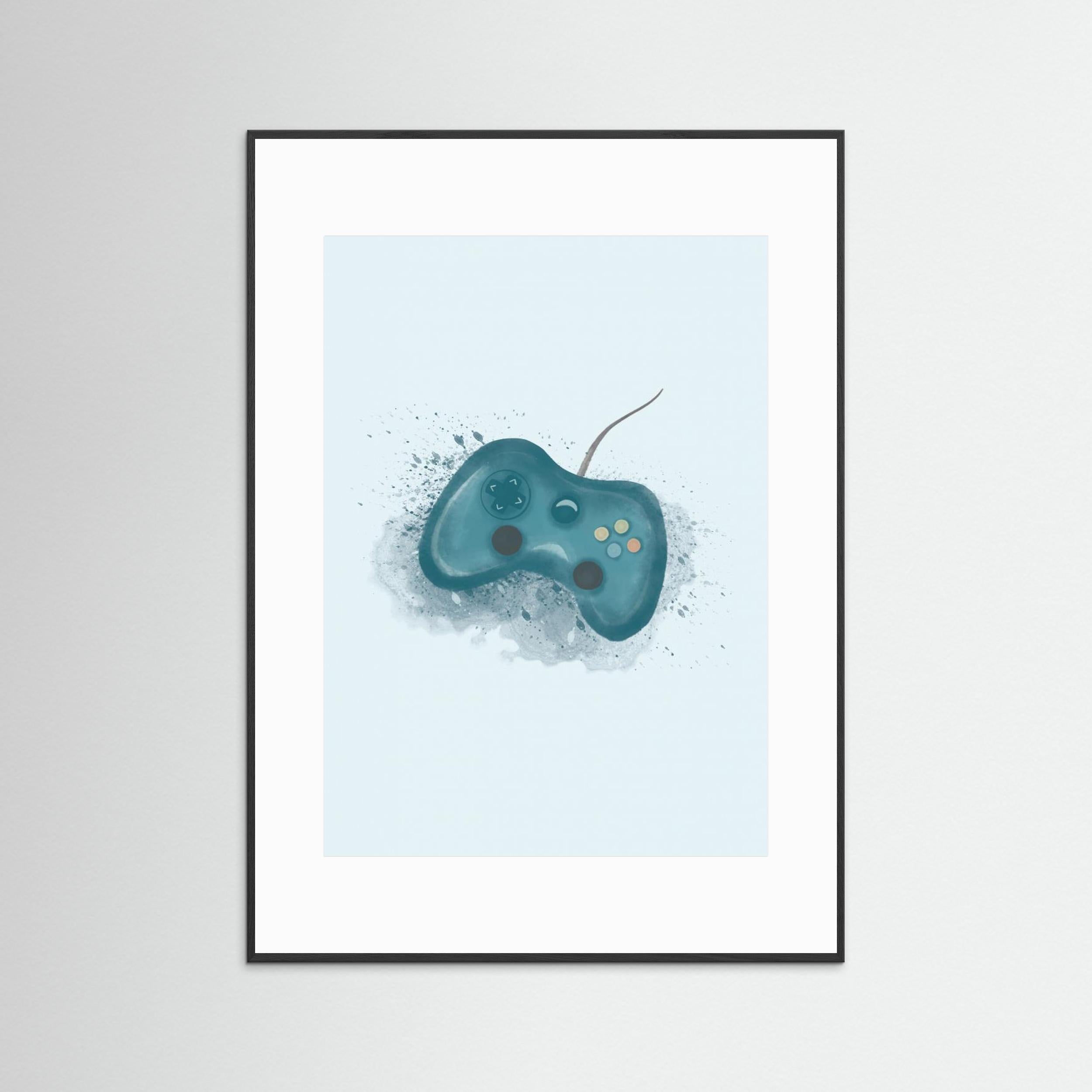 Gamer Splash Blue by Aminah Eleonora