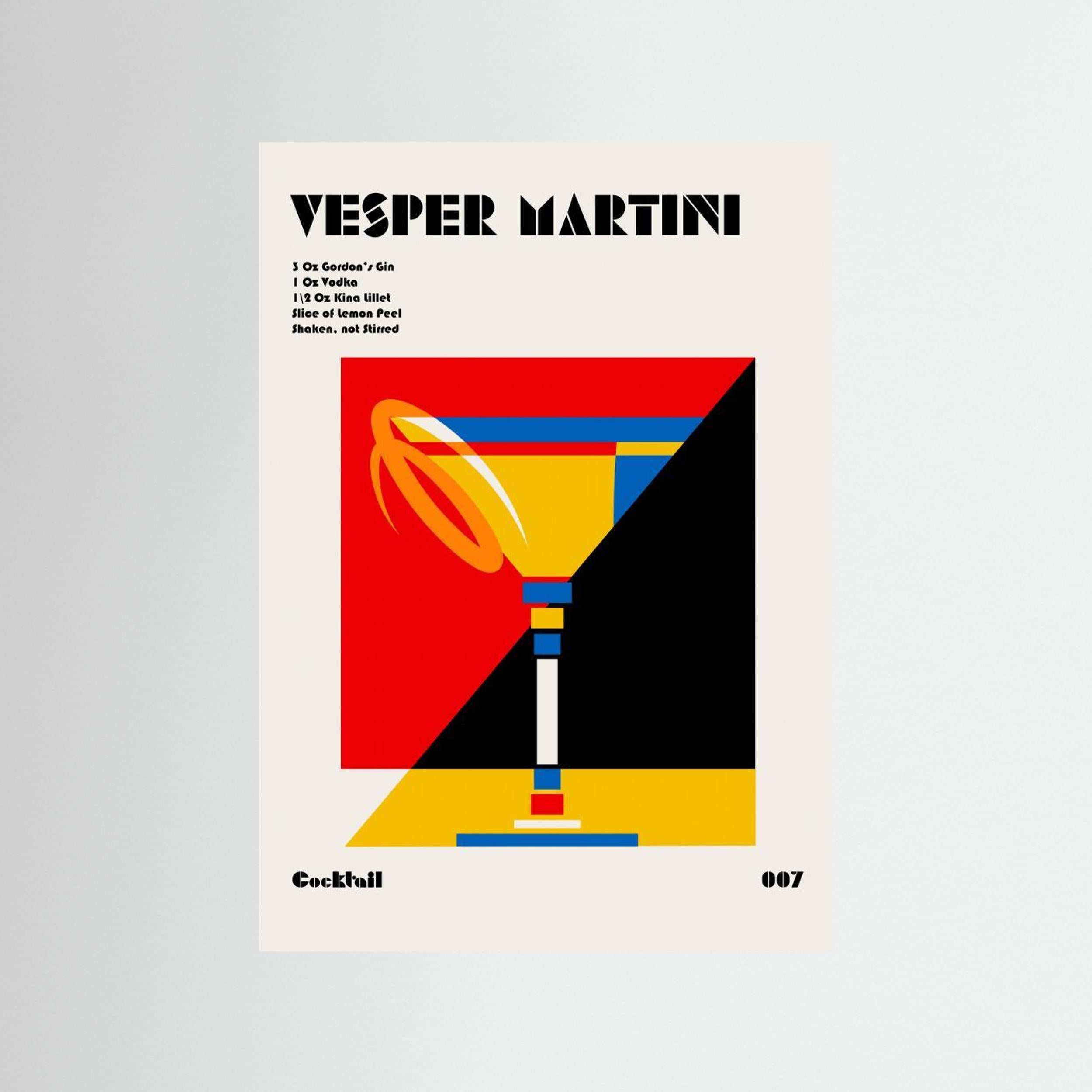 Vesper Martini Bauhaus Cocktail by Retrodrome