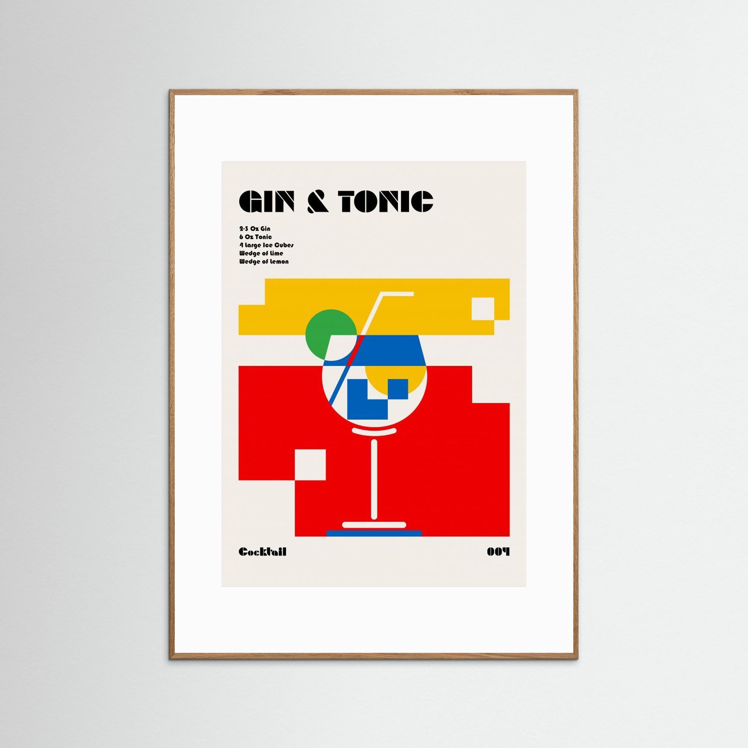 Gin &amp; Tonic Bauhaus Cocktail by Retrodrome