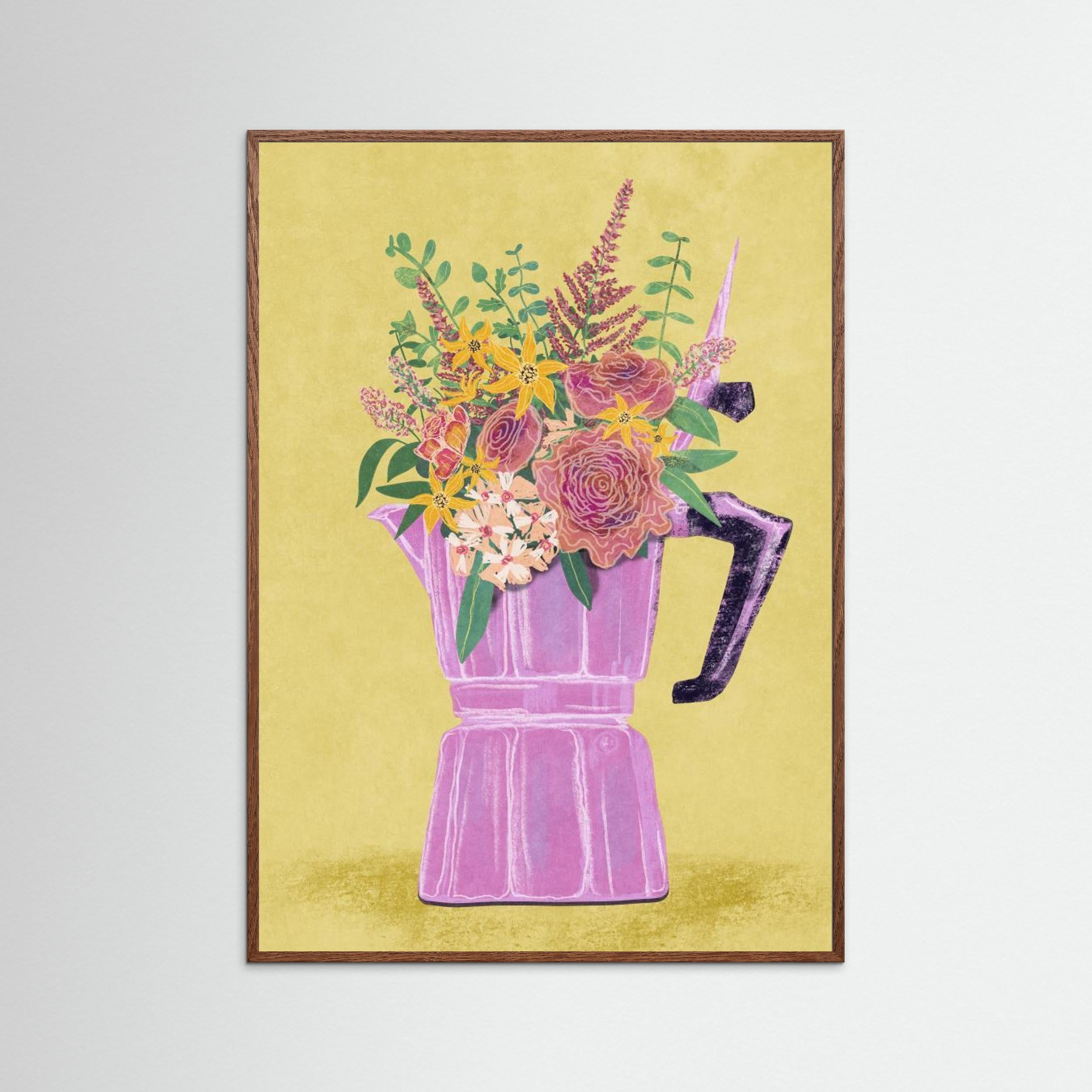 Espresso Maker with Flowers by Raissa Oltmanns
