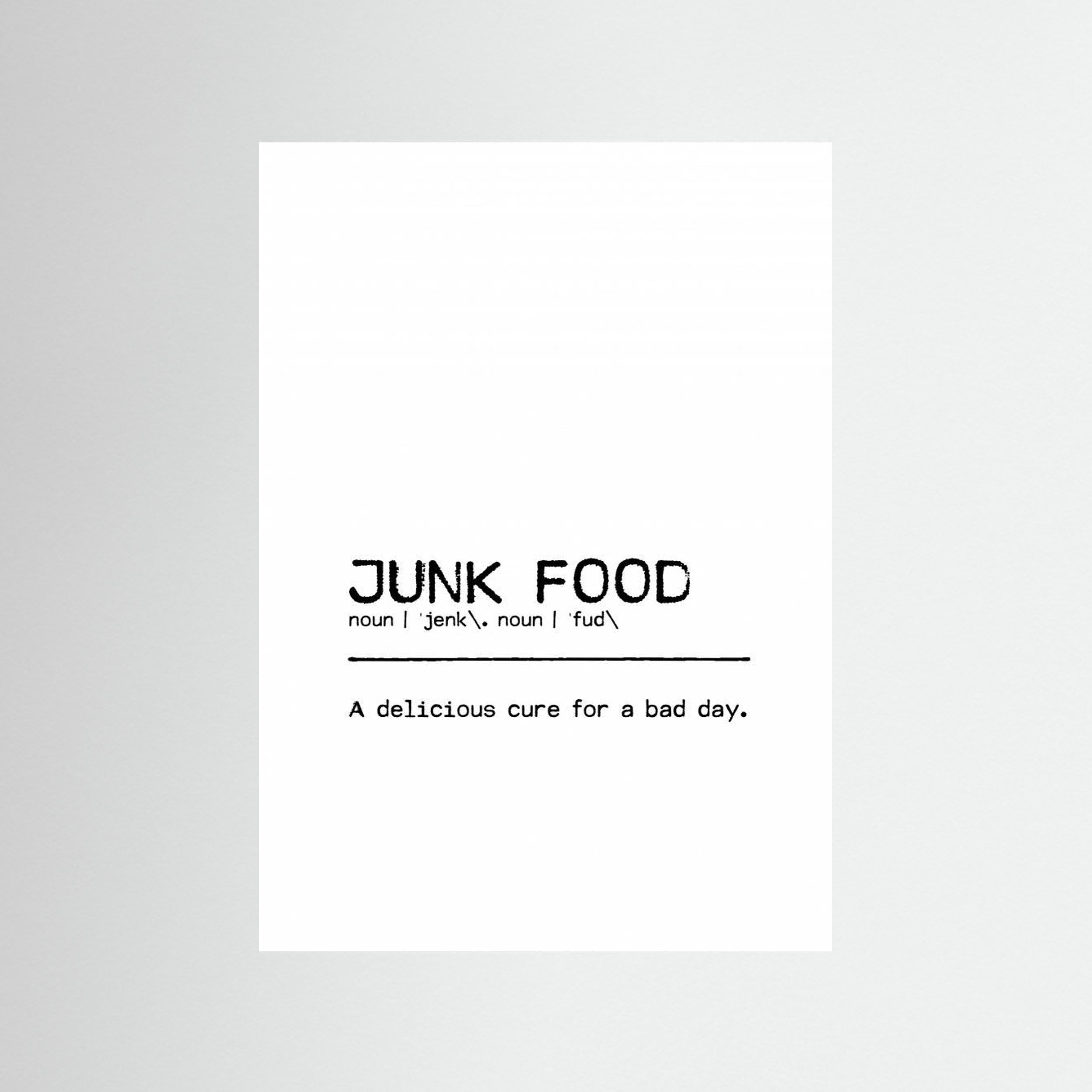 Quote Junk Food Day by Orara Studio