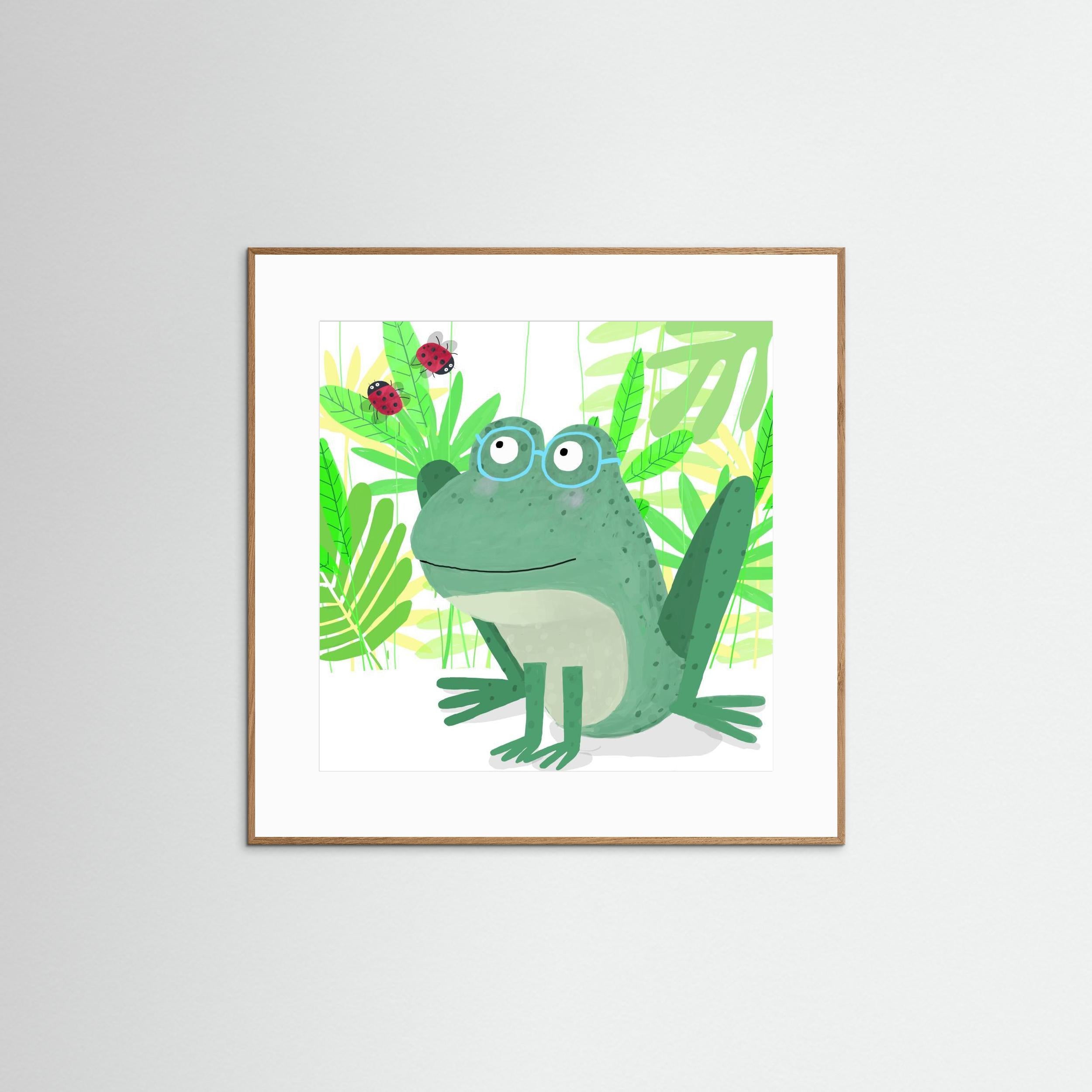 Funny Jungle Frog with Ladybirds by Carla Daly