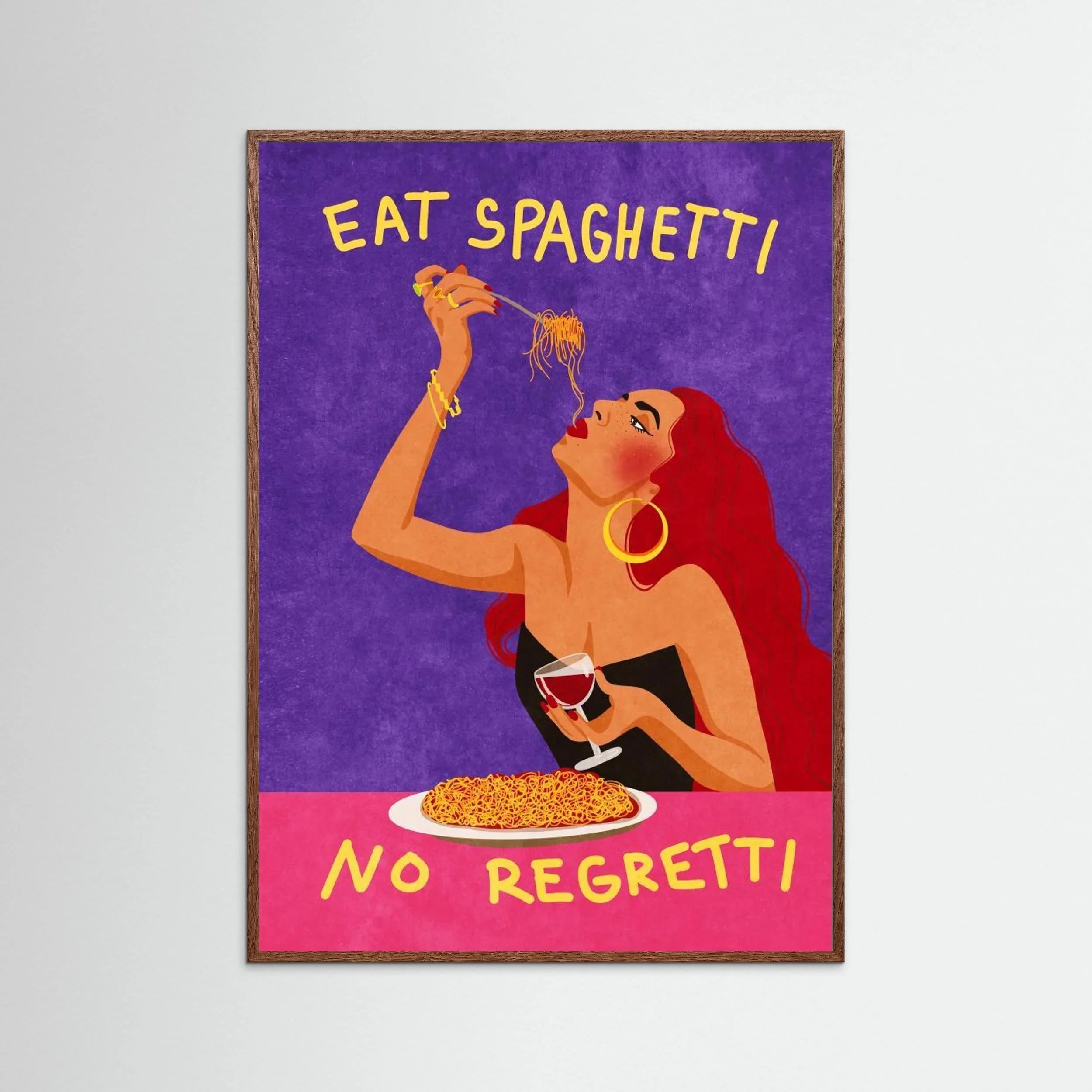 Eat spaghetti no regretti by Raissa Oltmanns - Fine Art Paper Print - dreamtprint.art - 14 x 21 cm / 5 x 8″ (A5)
