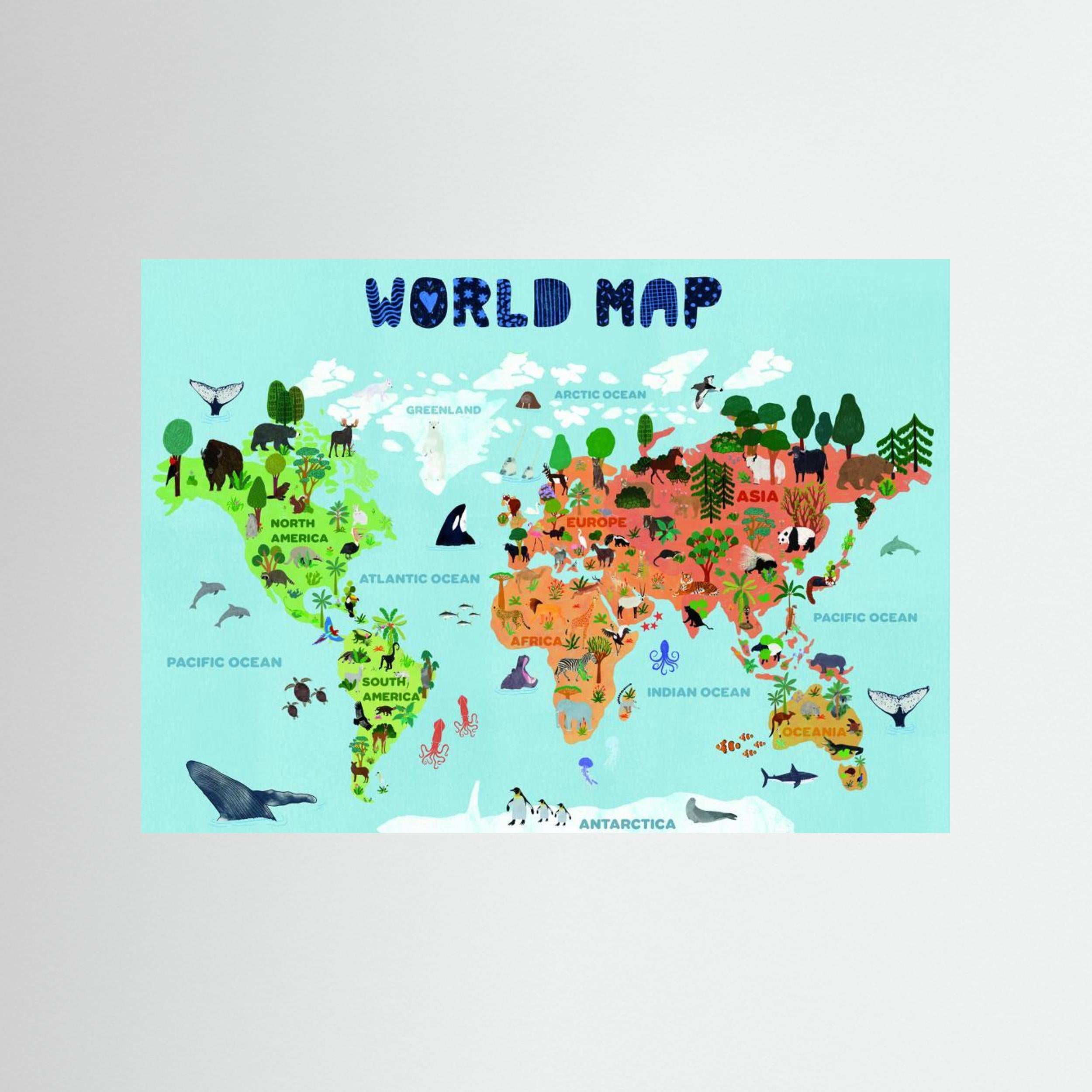 World map for kids by Jota De Jai