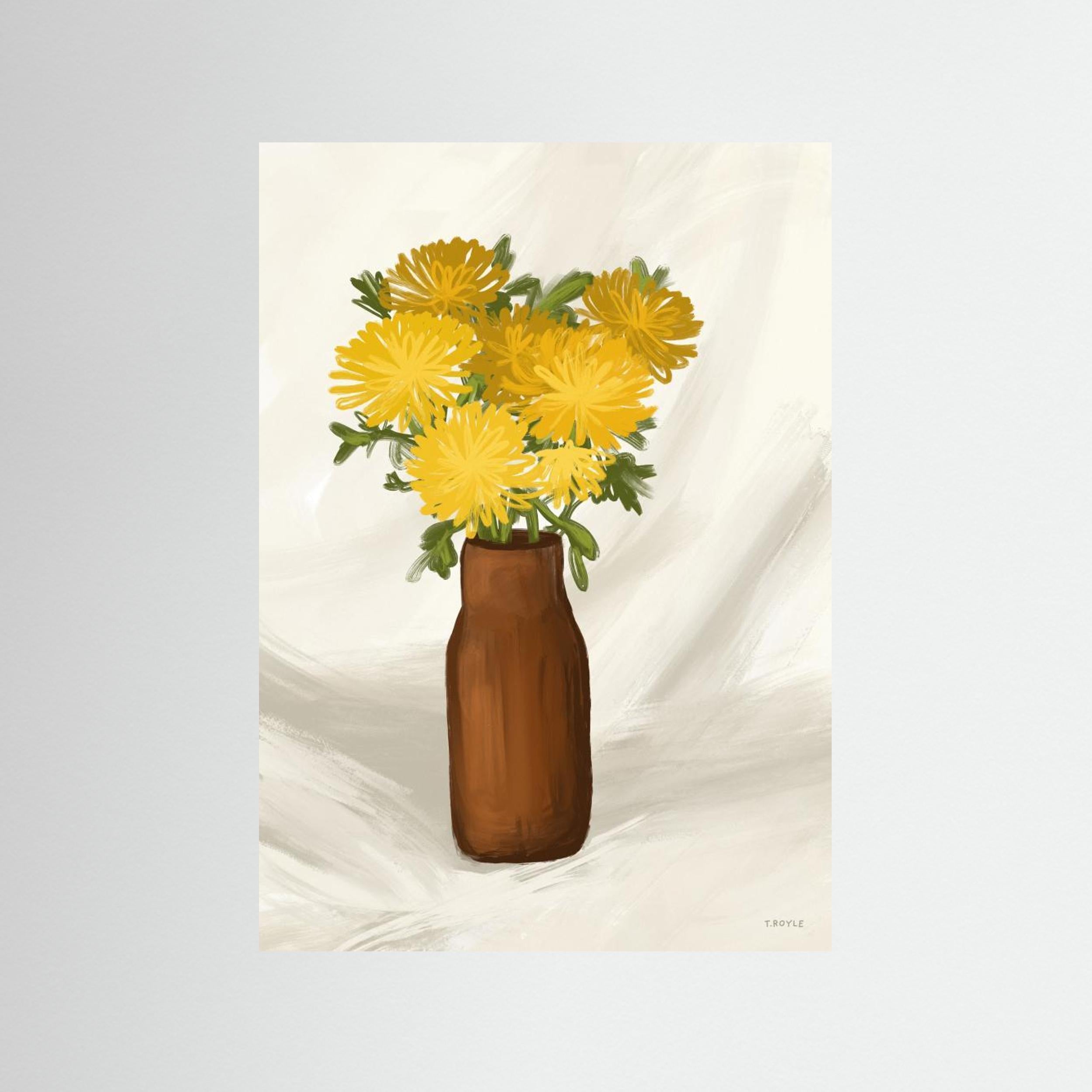Vase of Flowers in Yellow by Tara Royle