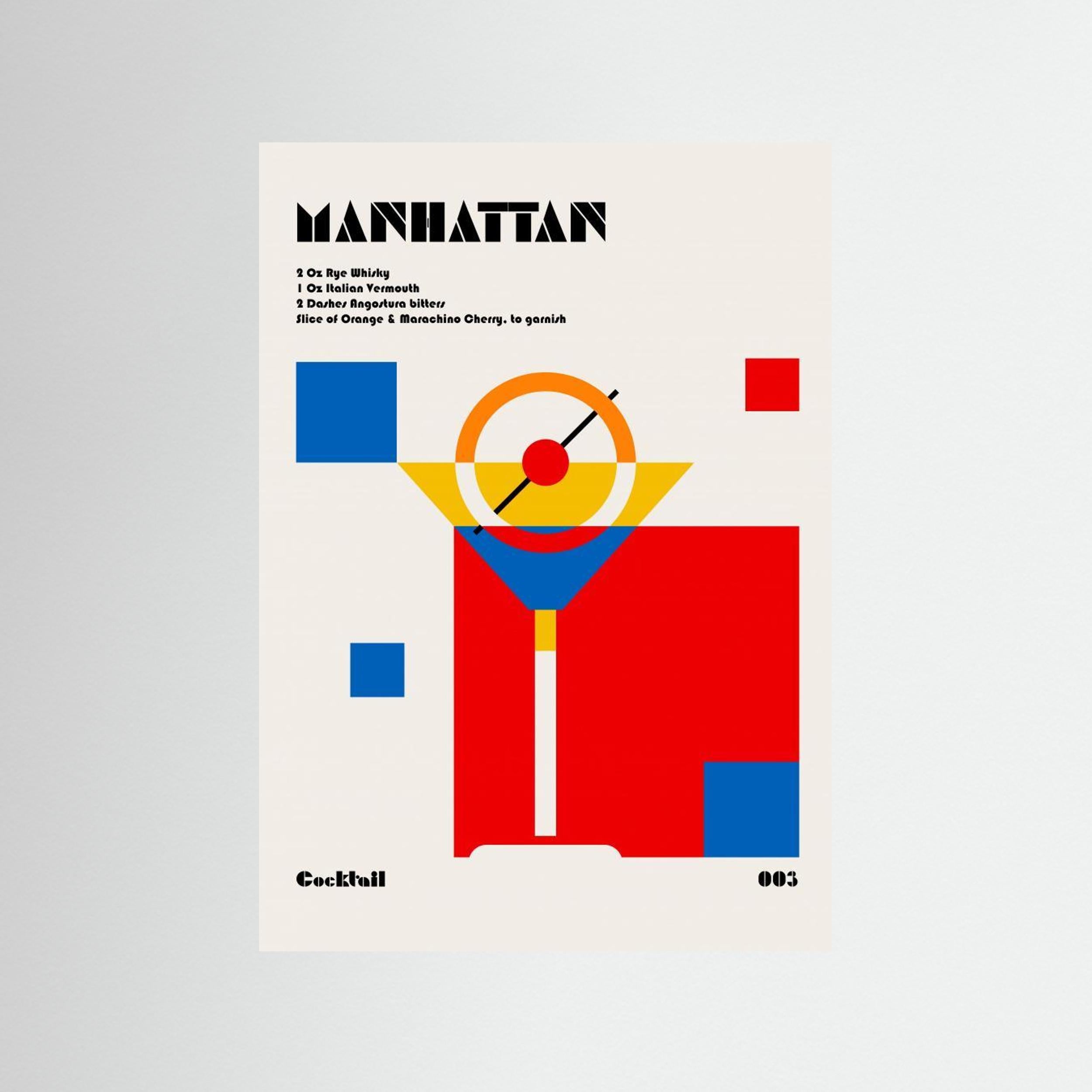 Manhattan Bauhaus Cocktail by Retrodrome