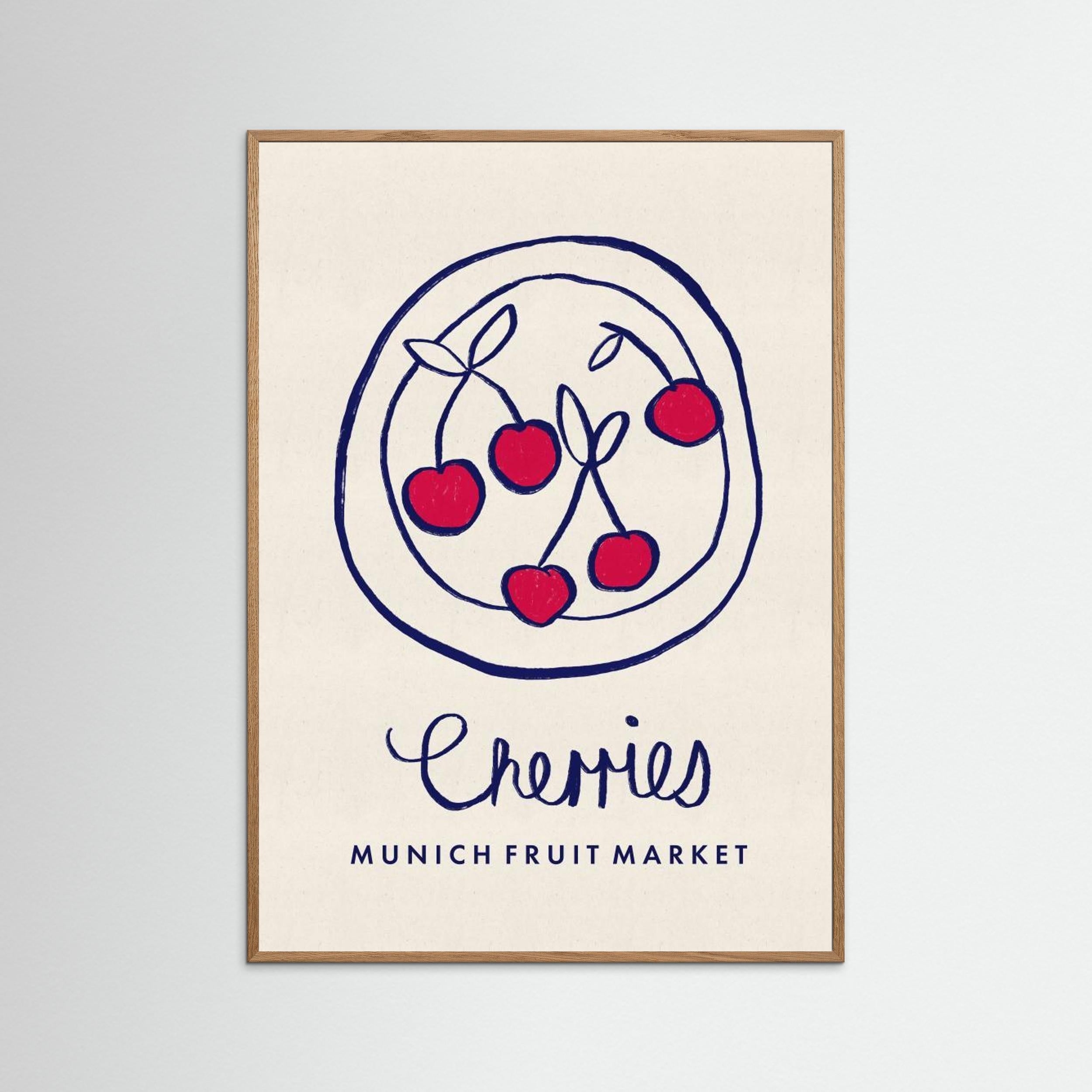 Cherries Munich Food Market Germany by Dirkie Nell