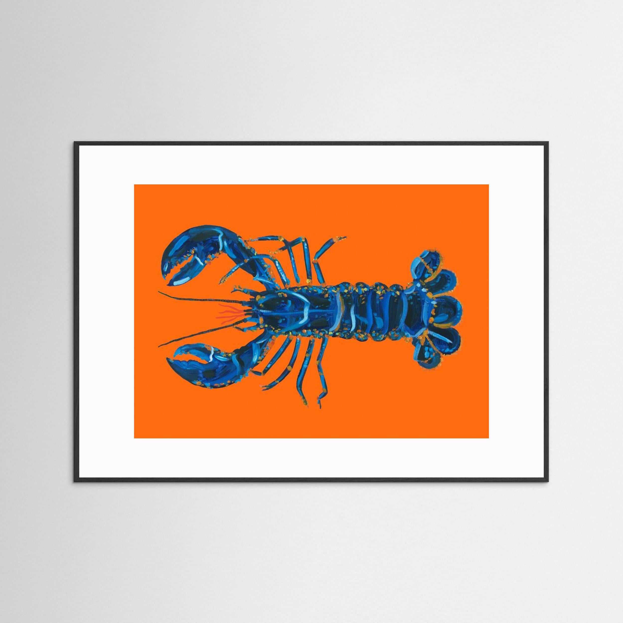 Lobster On Orange by Alice Straker