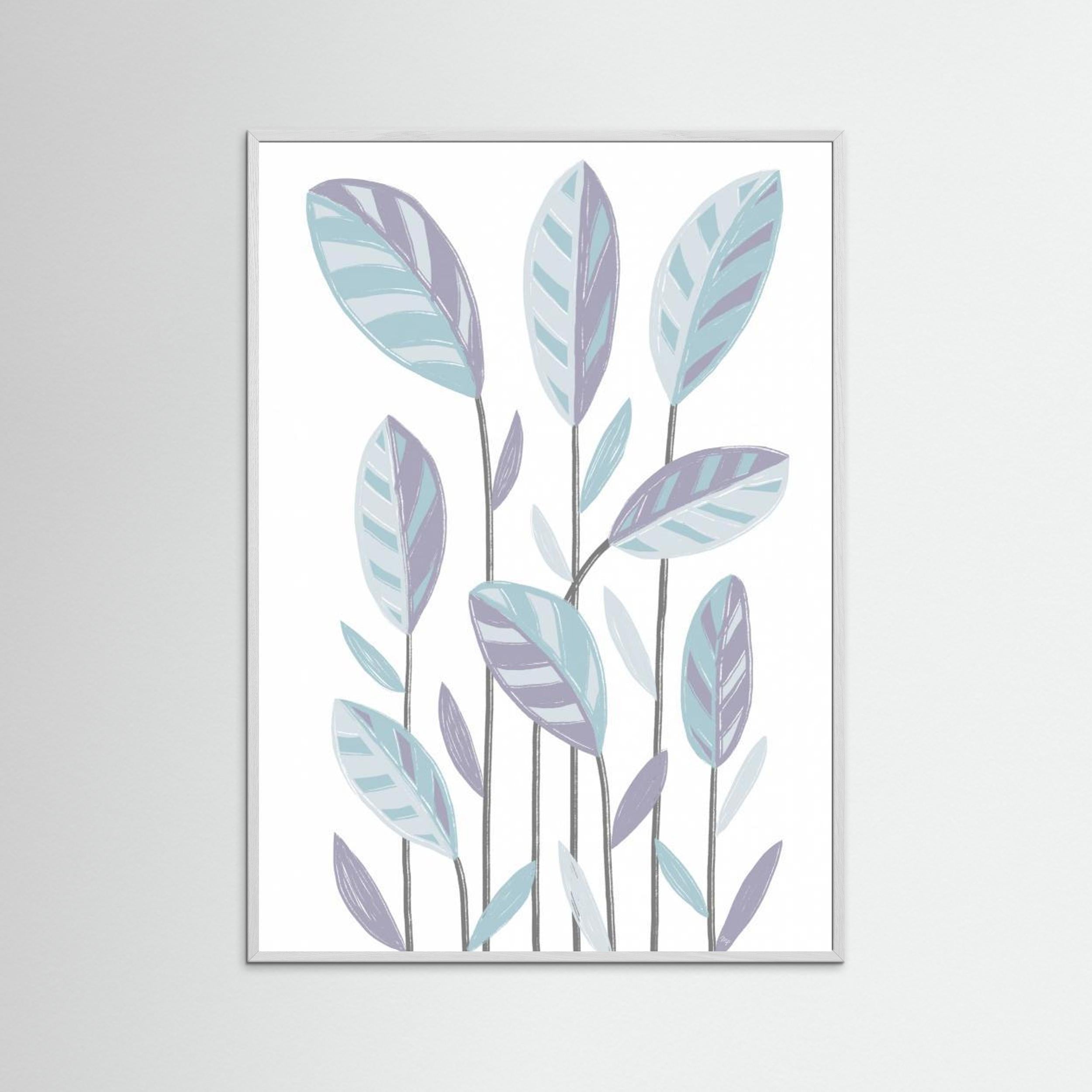 Funky Plants Blue by Martina