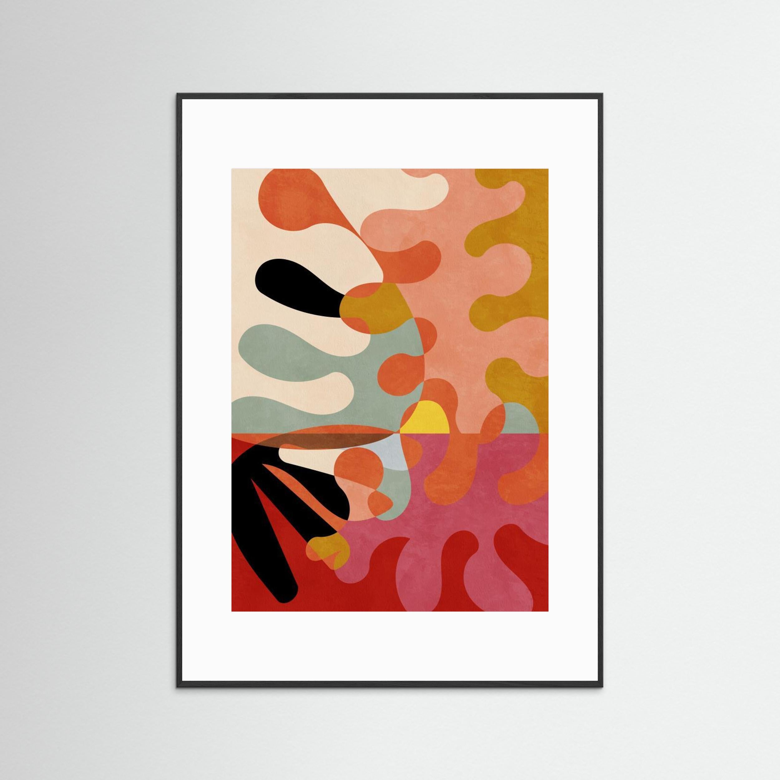 Warm Colors Bauhaus Geometry5 by Ana Rut Bre