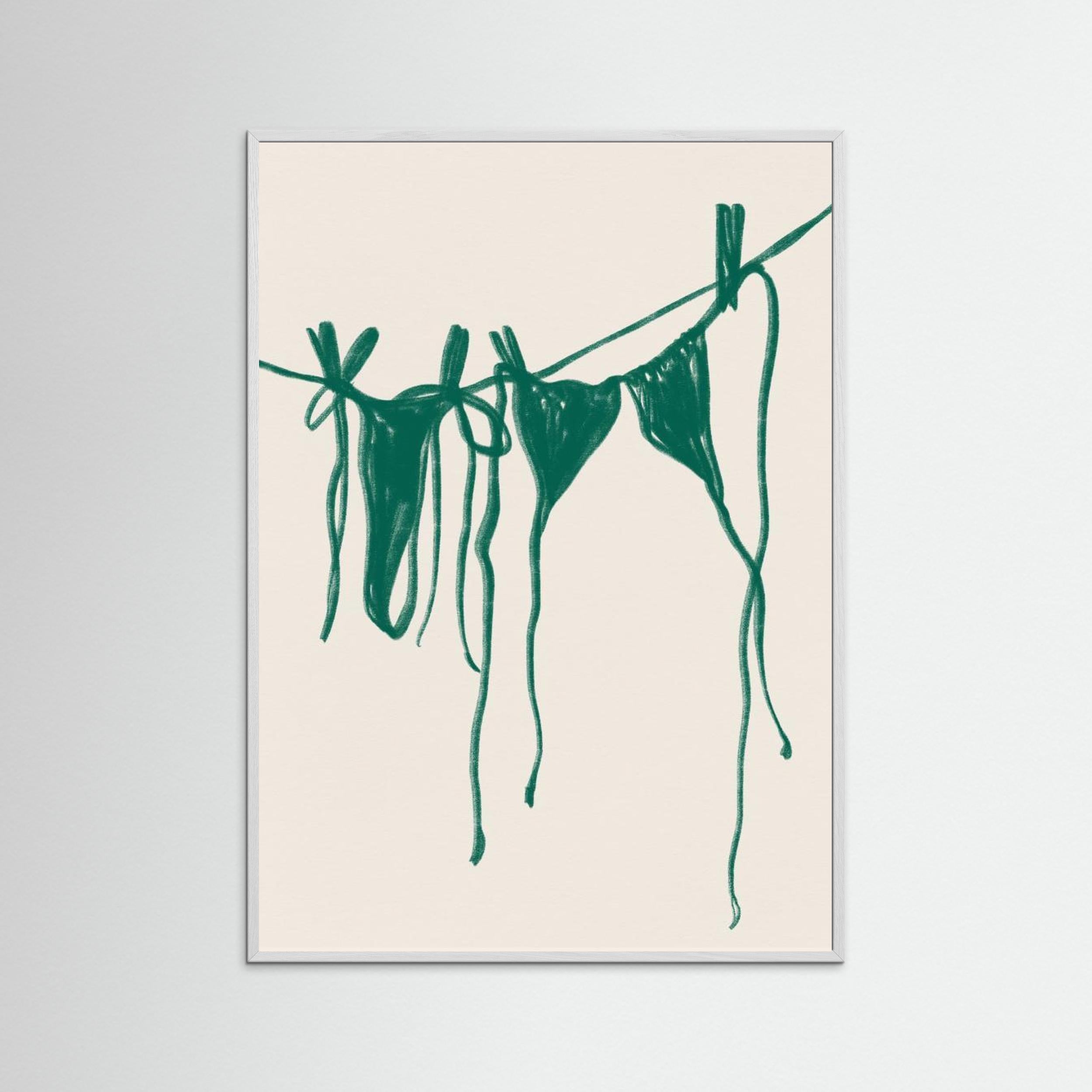 Bikini hanging on line by Tara Royle