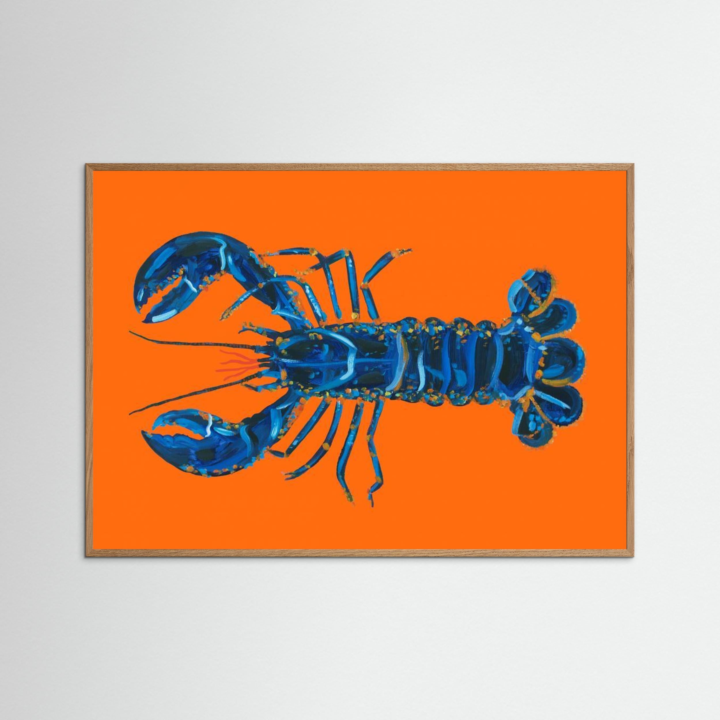 Lobster On Orange by Alice Straker