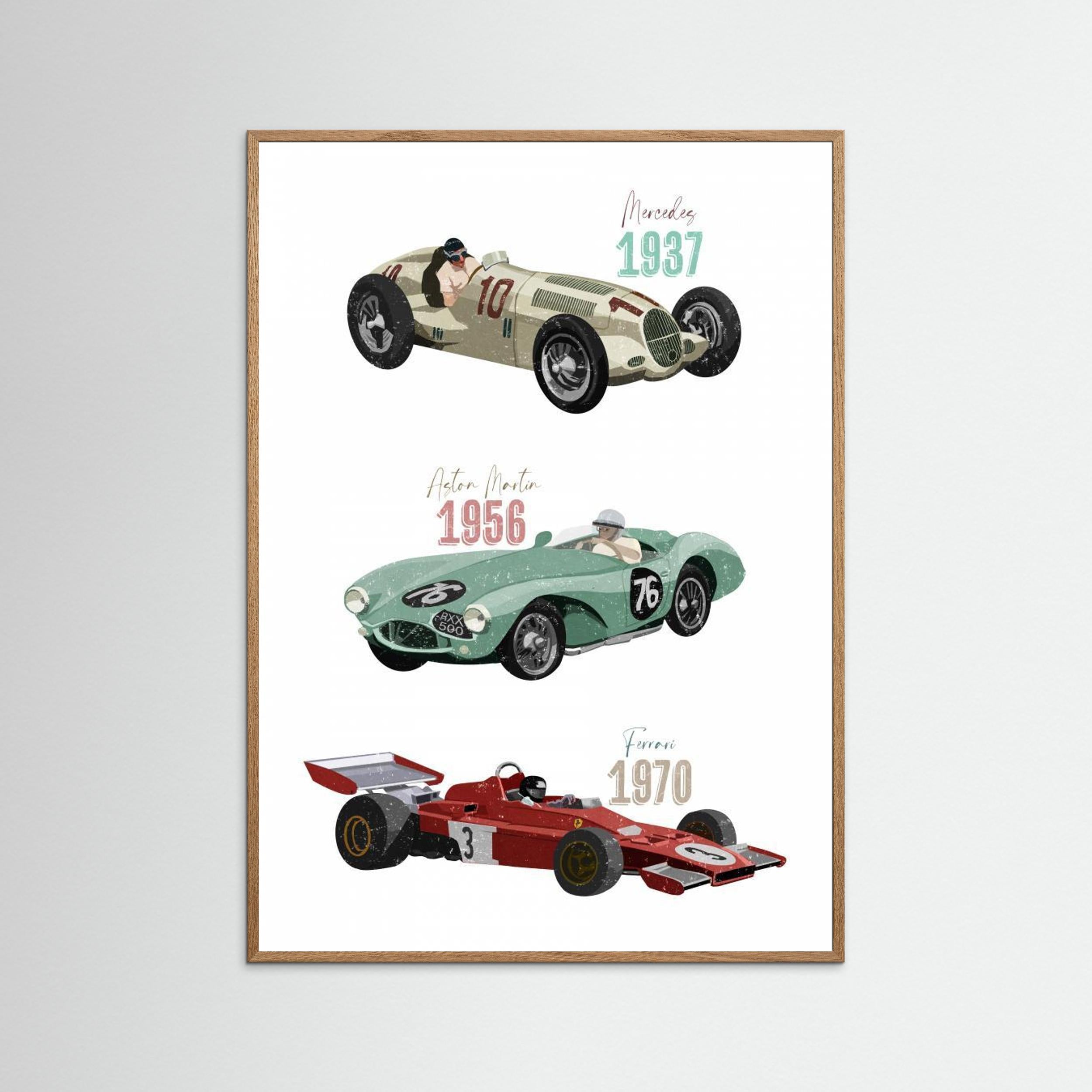 Vintage Racecars by Goed Blauw