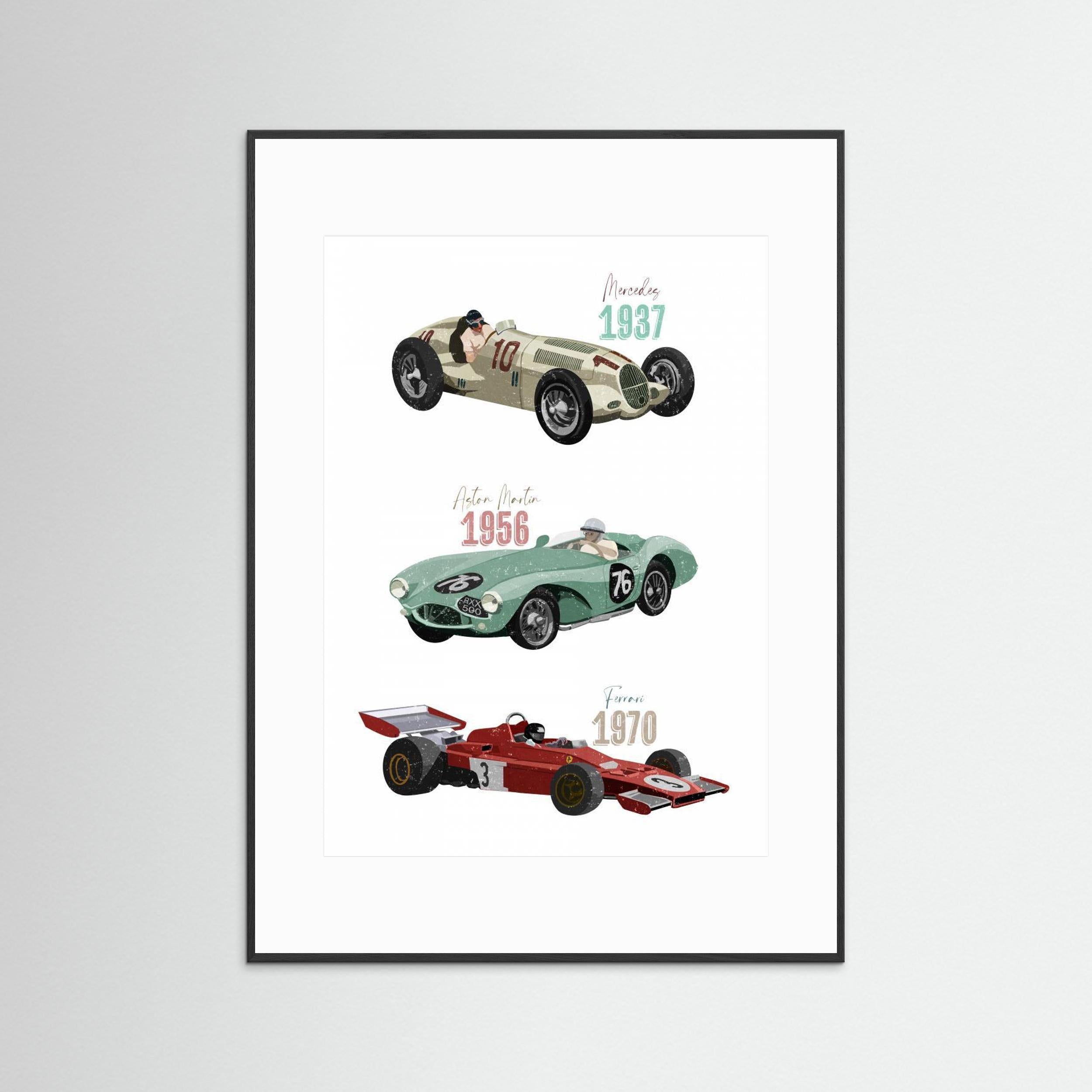 Vintage Racecars by Goed Blauw