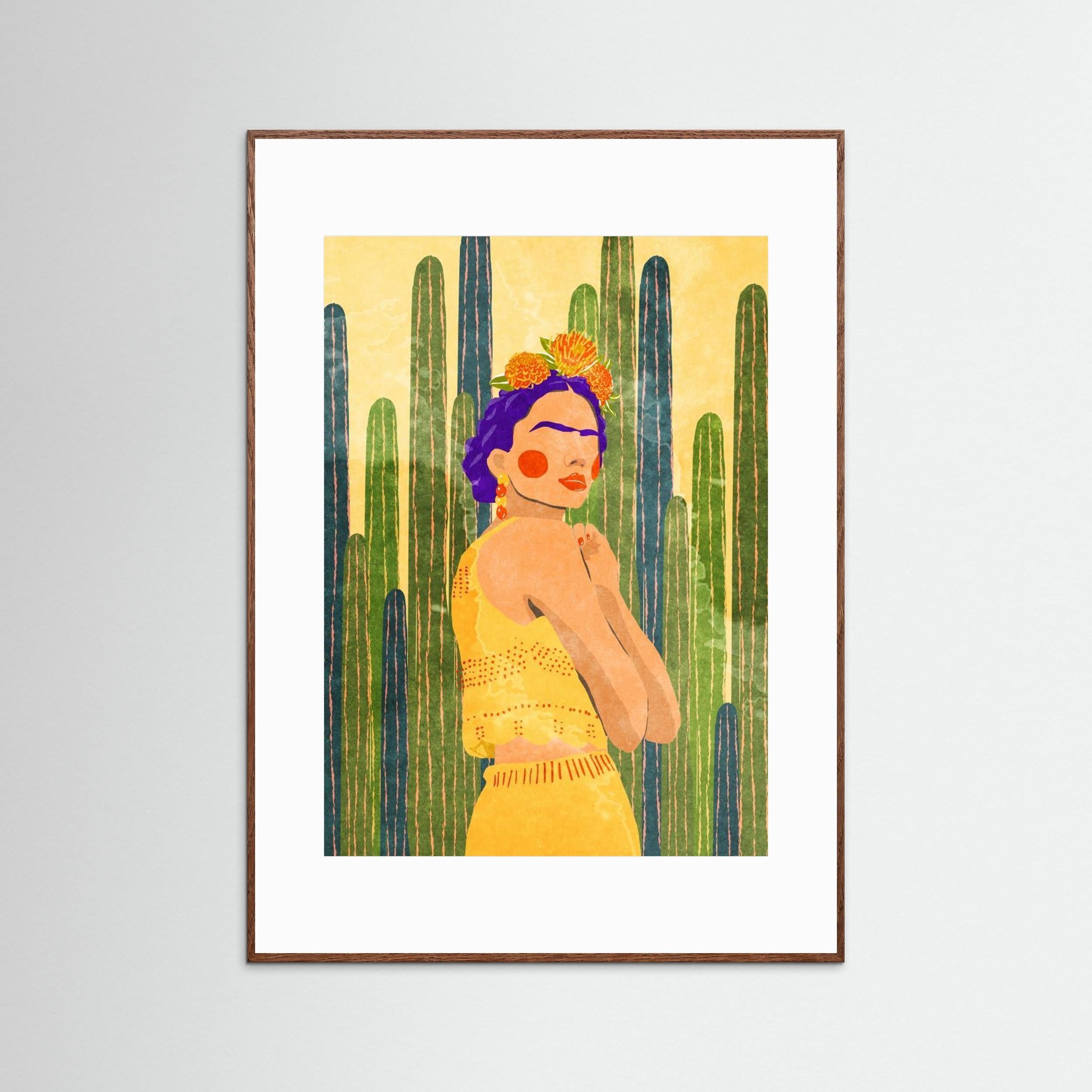 Frida and cacti by Raissa Oltmanns