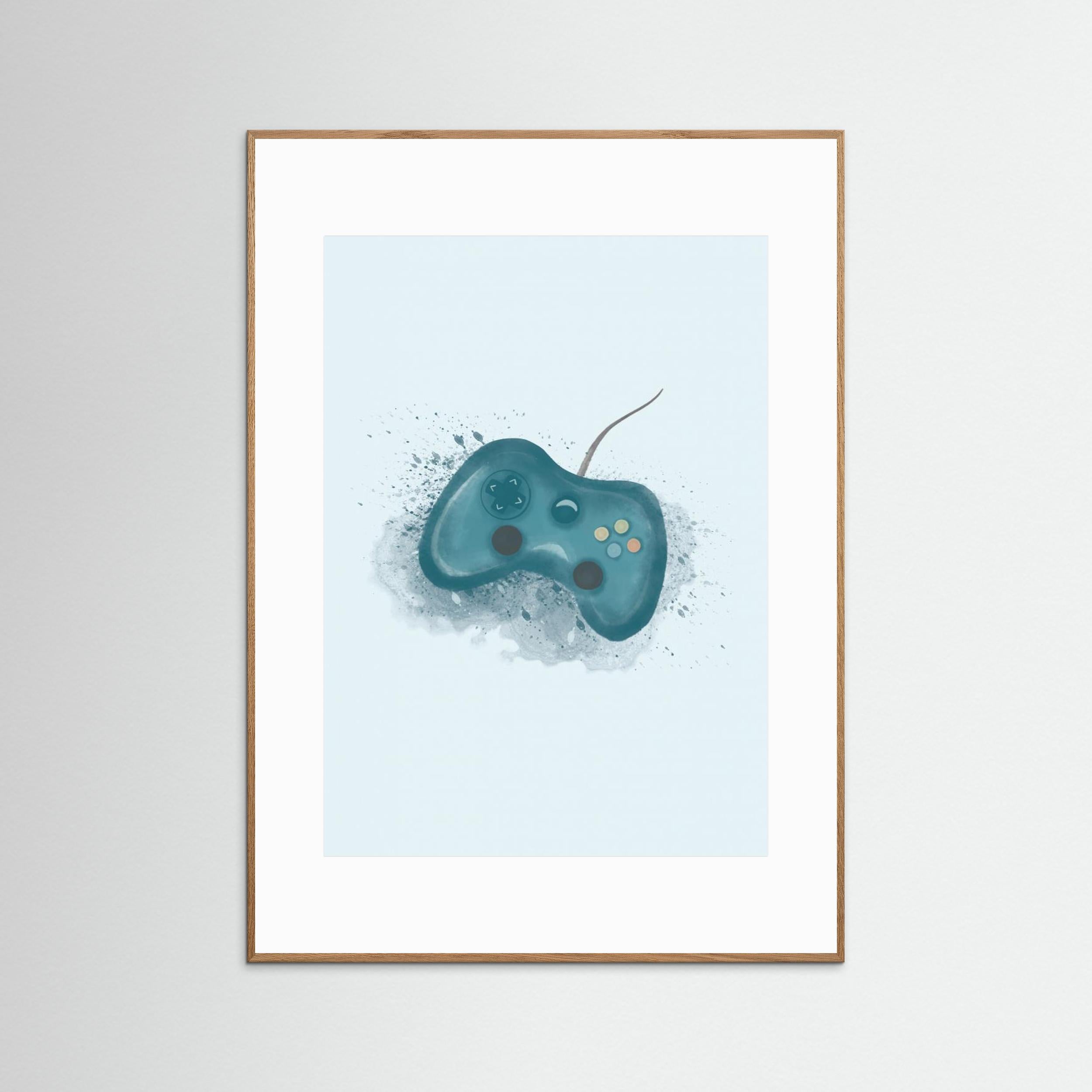 Gamer Splash Blue by Aminah Eleonora