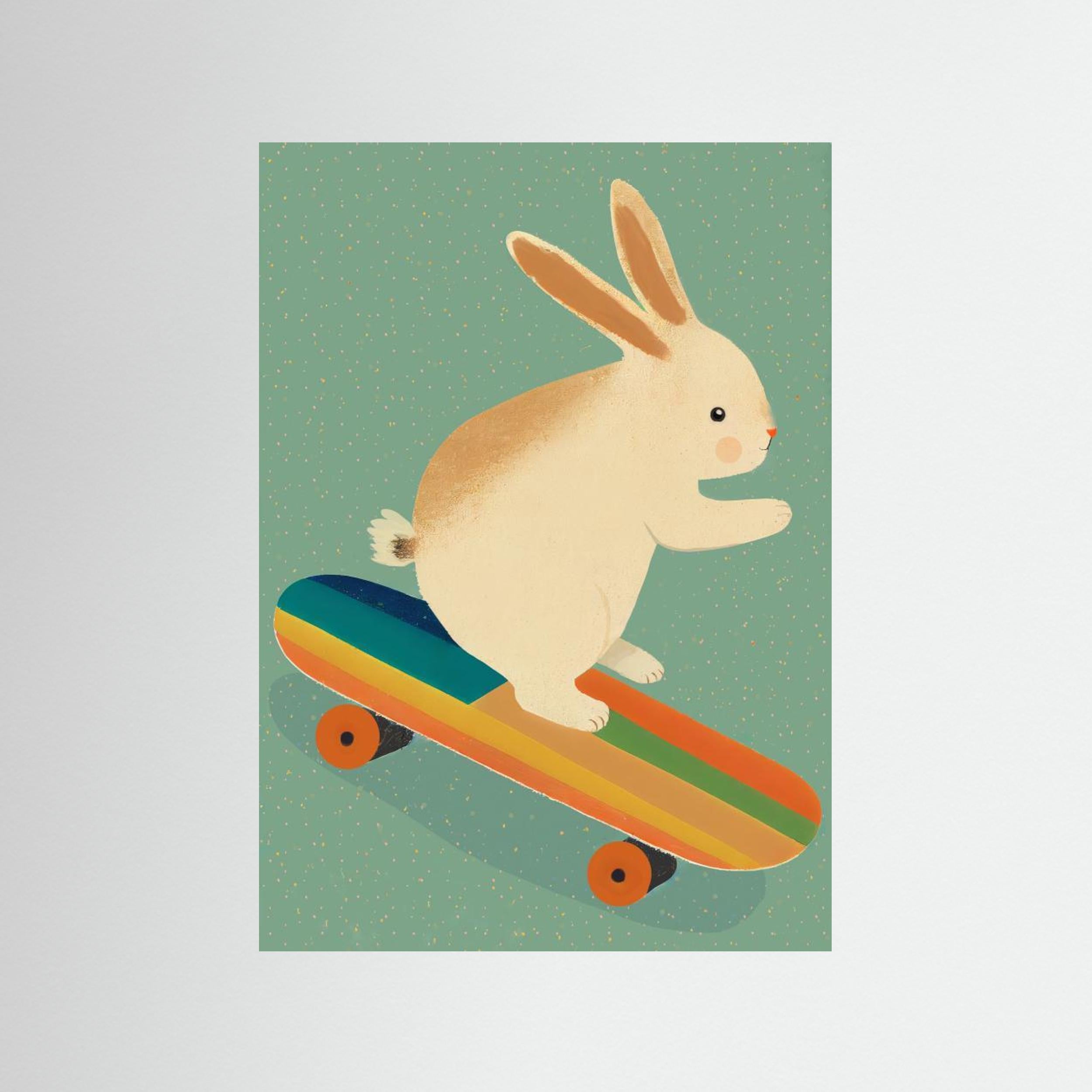 Bunny On Skateboard by Treechild