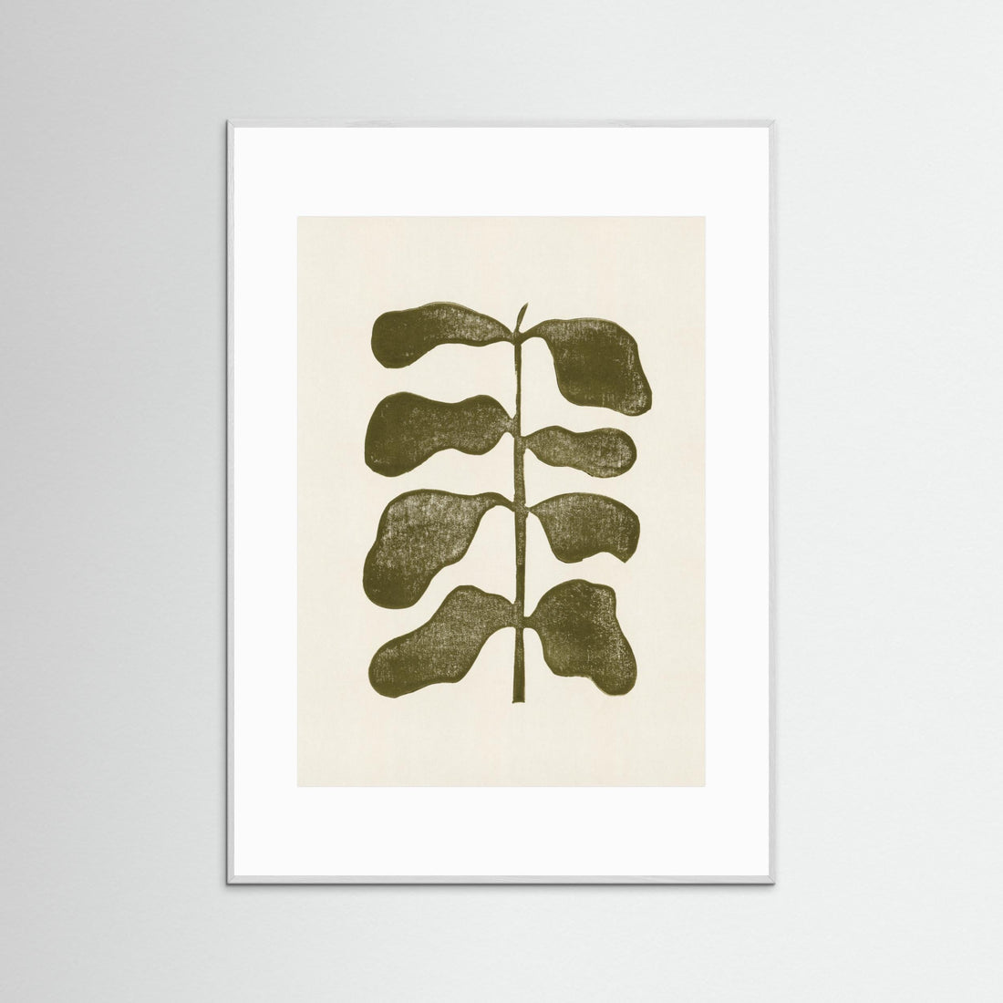 Linocut Plant by Alisa Galitsyna - Fine Art Paper Print - dreamtprint.art - 14 x 21 cm / 5 x 8″ (A5)