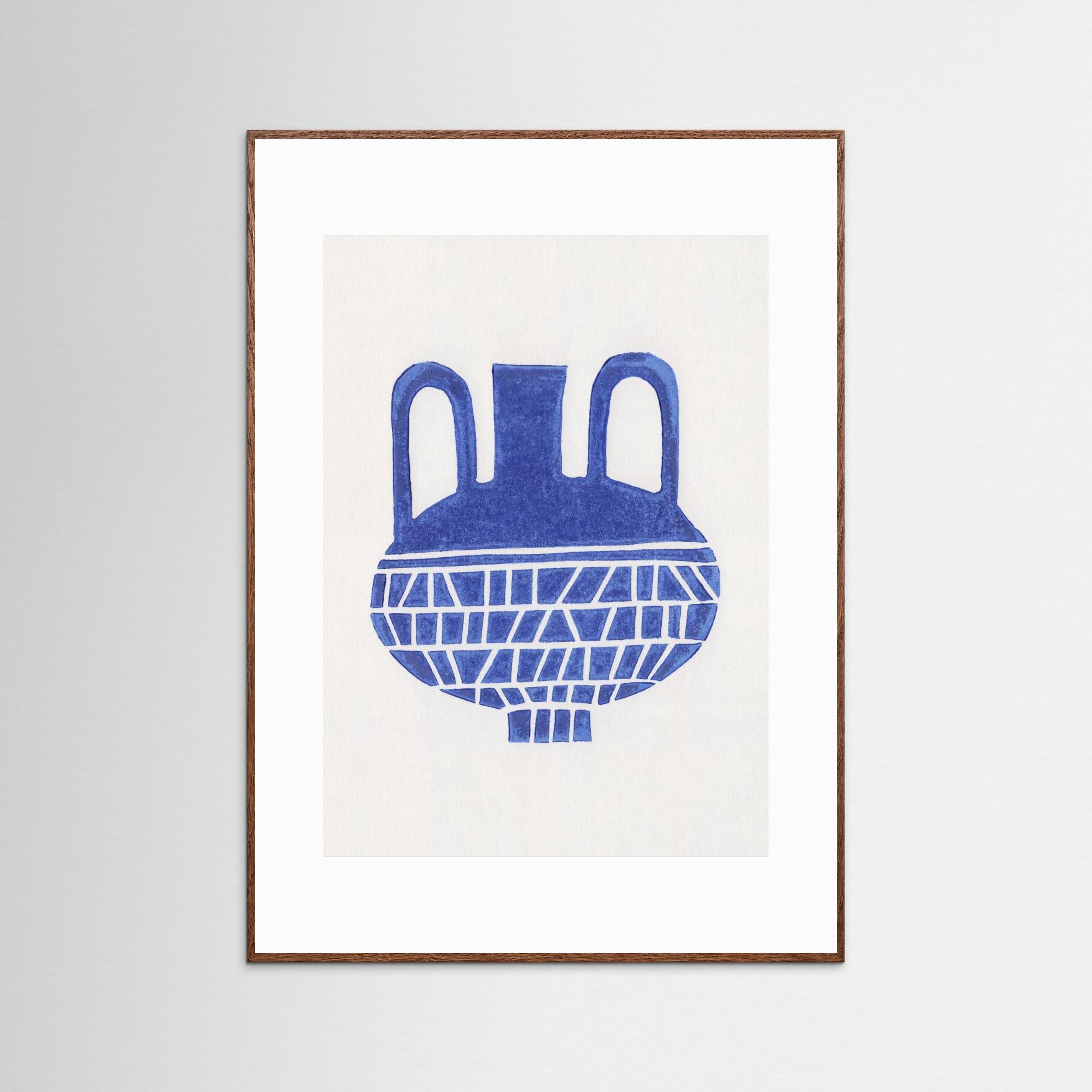 Linocut Vase 6 by Alisa Galitsyna - Fine Art Paper Print - dreamtprint.art - 14 x 21 cm / 5 x 8″ (A5)