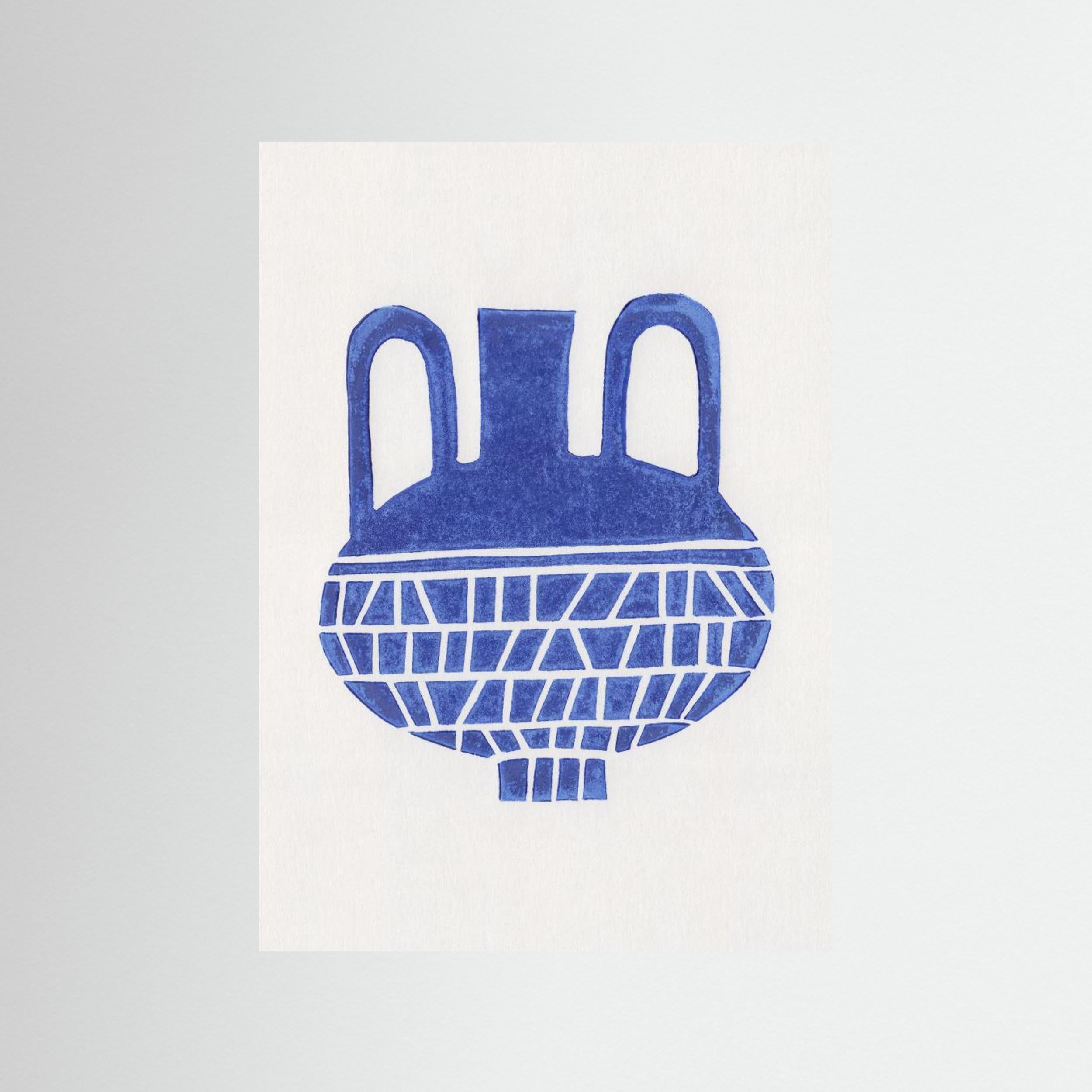 Linocut Vase 6 by Alisa Galitsyna - Fine Art Paper Print - dreamtprint.art - 14 x 21 cm / 5 x 8″ (A5)