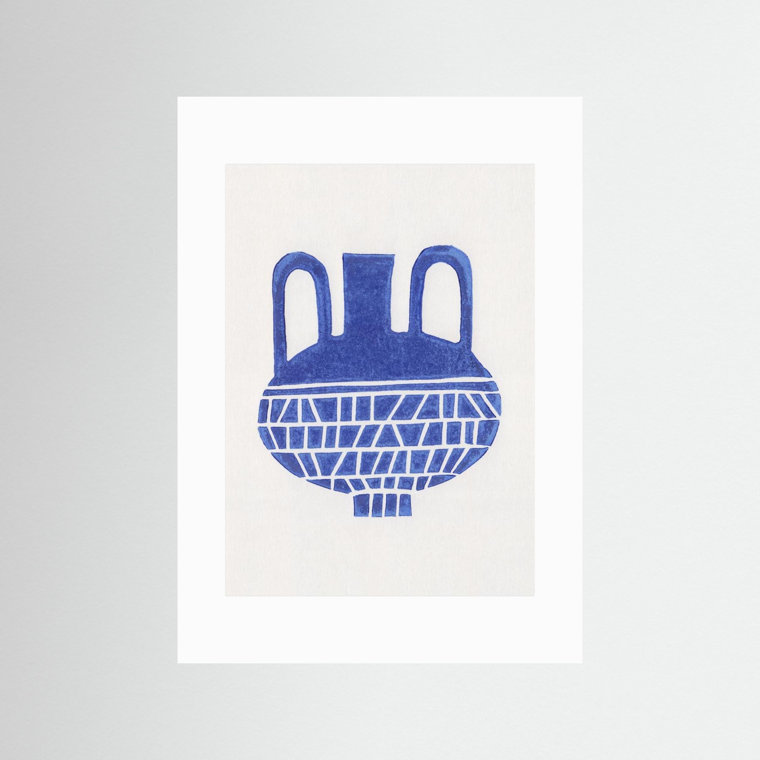 Linocut Vase 6 by Alisa Galitsyna - Fine Art Paper Print - dreamtprint.art - 14 x 21 cm / 5 x 8″ (A5)
