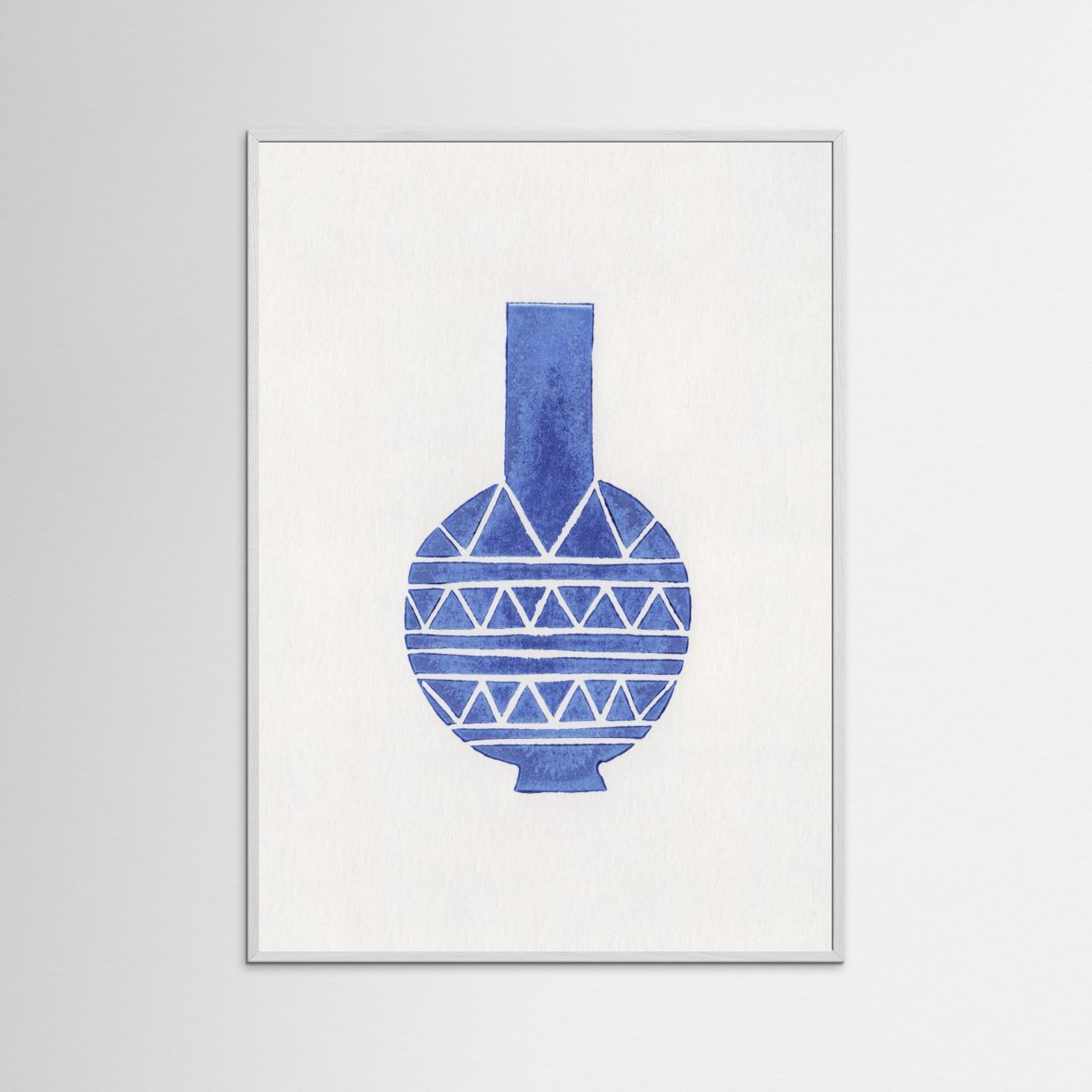 Linocut Vase 8 by Alisa Galitsyna - Fine Art Paper Print - dreamtprint.art - 14 x 21 cm / 5 x 8″ (A5)