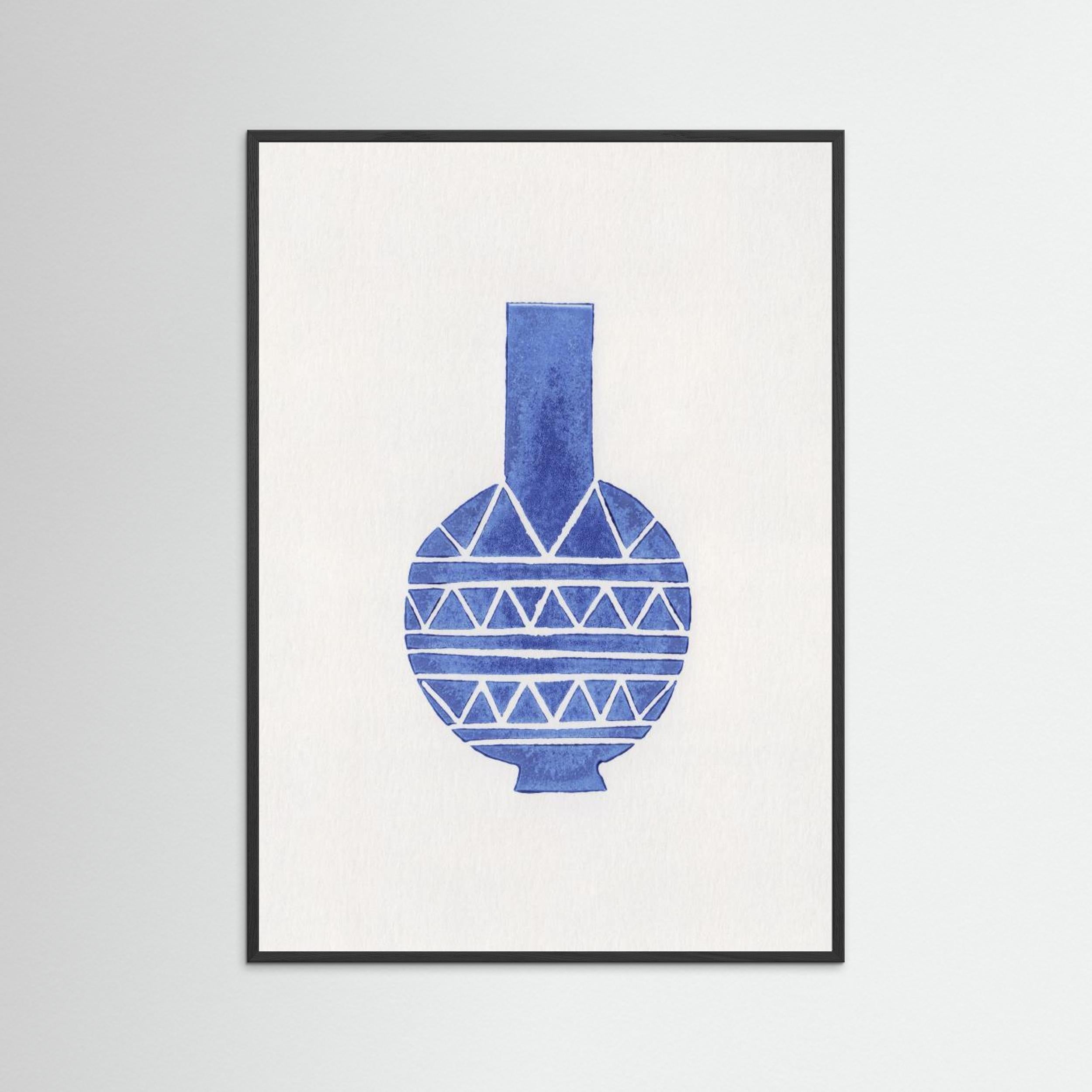 Linocut Vase 8 by Alisa Galitsyna - Fine Art Paper Print - dreamtprint.art - 14 x 21 cm / 5 x 8″ (A5)