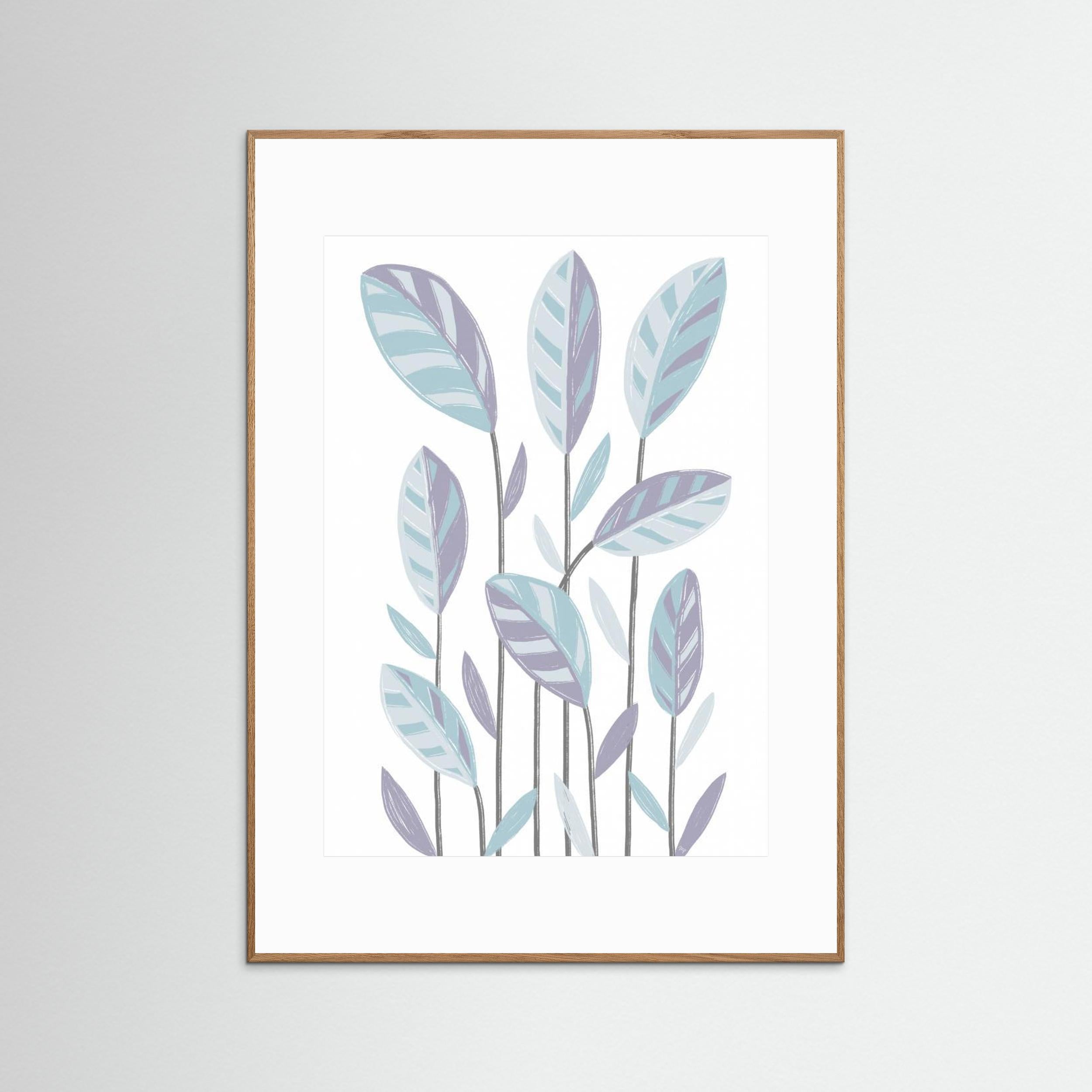 Funky Plants Blue by Martina