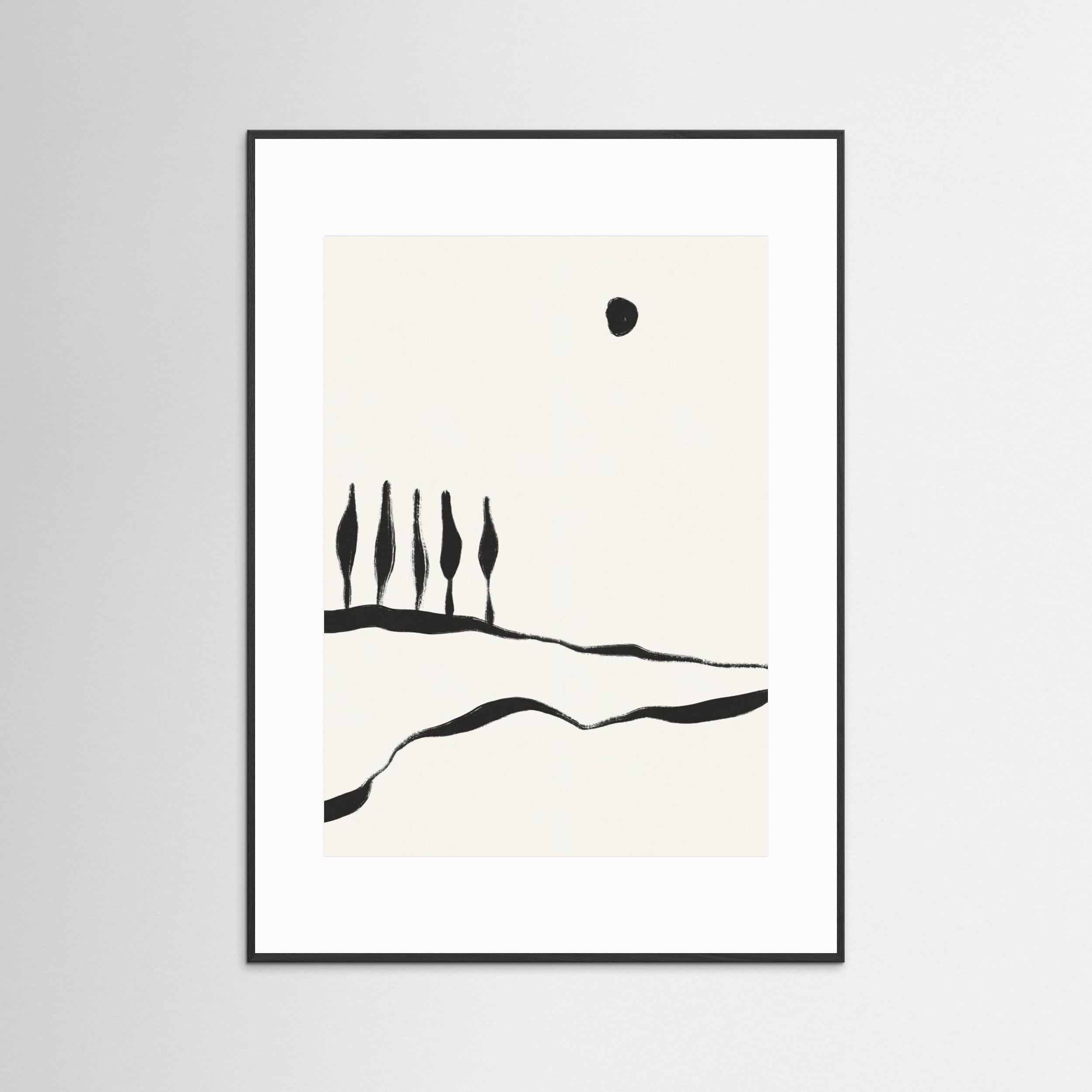 Minimal Line Landscape 1 by Alisa Galitsyna - Fine Art Paper Print - dreamtprint.art - 14 x 21 cm / 5 x 8″ (A5)