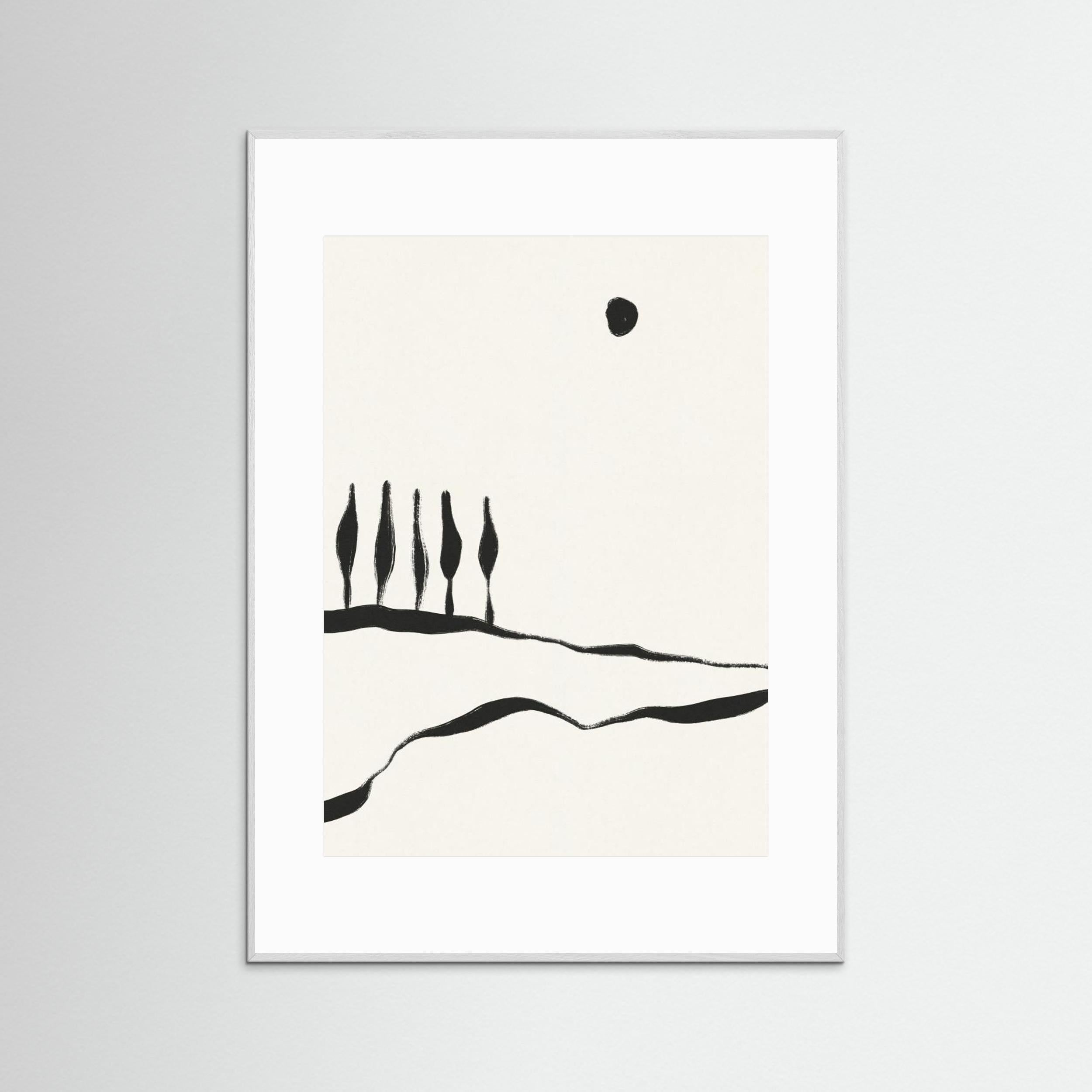 Minimal Line Landscape 1 by Alisa Galitsyna - Fine Art Paper Print - dreamtprint.art - 14 x 21 cm / 5 x 8″ (A5)