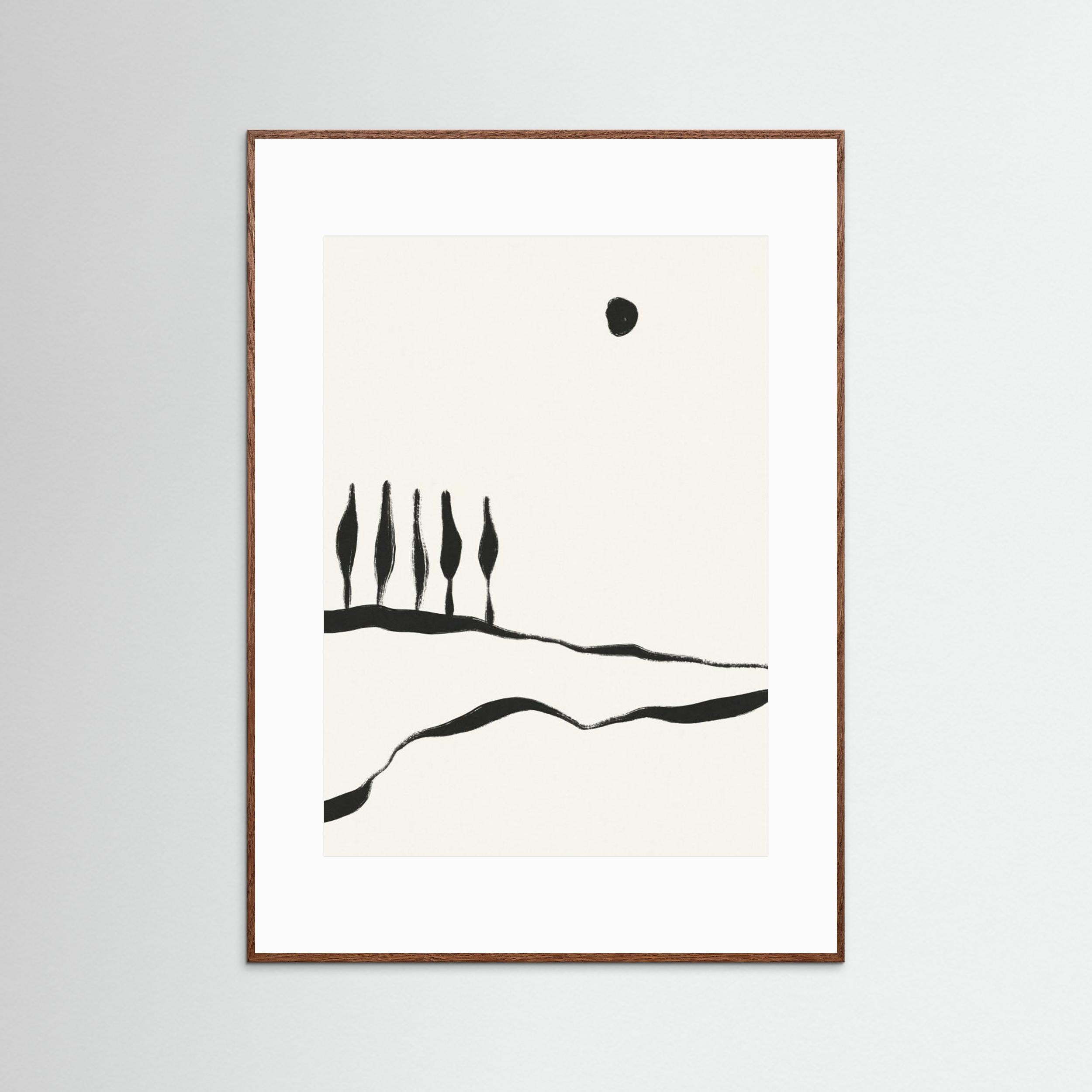 Minimal Line Landscape 1 by Alisa Galitsyna - Fine Art Paper Print - dreamtprint.art - 14 x 21 cm / 5 x 8″ (A5)