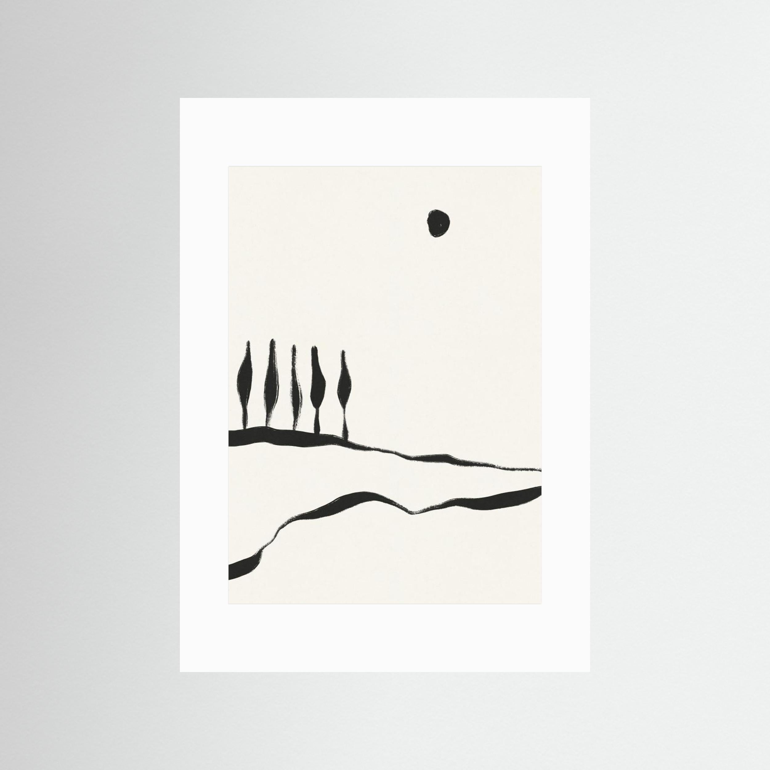 Minimal Line Landscape 1 by Alisa Galitsyna - Fine Art Paper Print - dreamtprint.art - 14 x 21 cm / 5 x 8″ (A5)