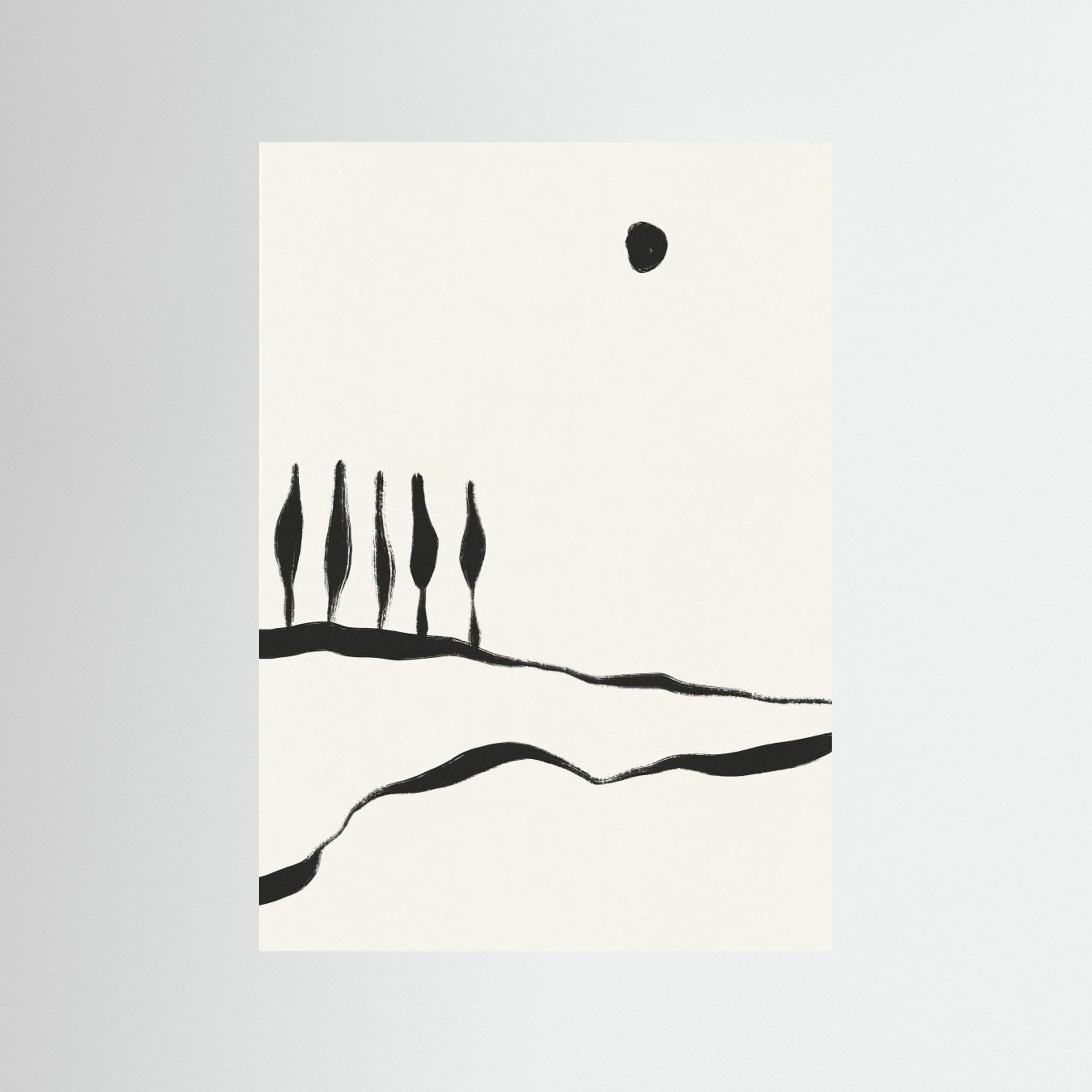 Minimal Line Landscape 1 by Alisa Galitsyna - Fine Art Paper Print - dreamtprint.art - 14 x 21 cm / 5 x 8″ (A5)