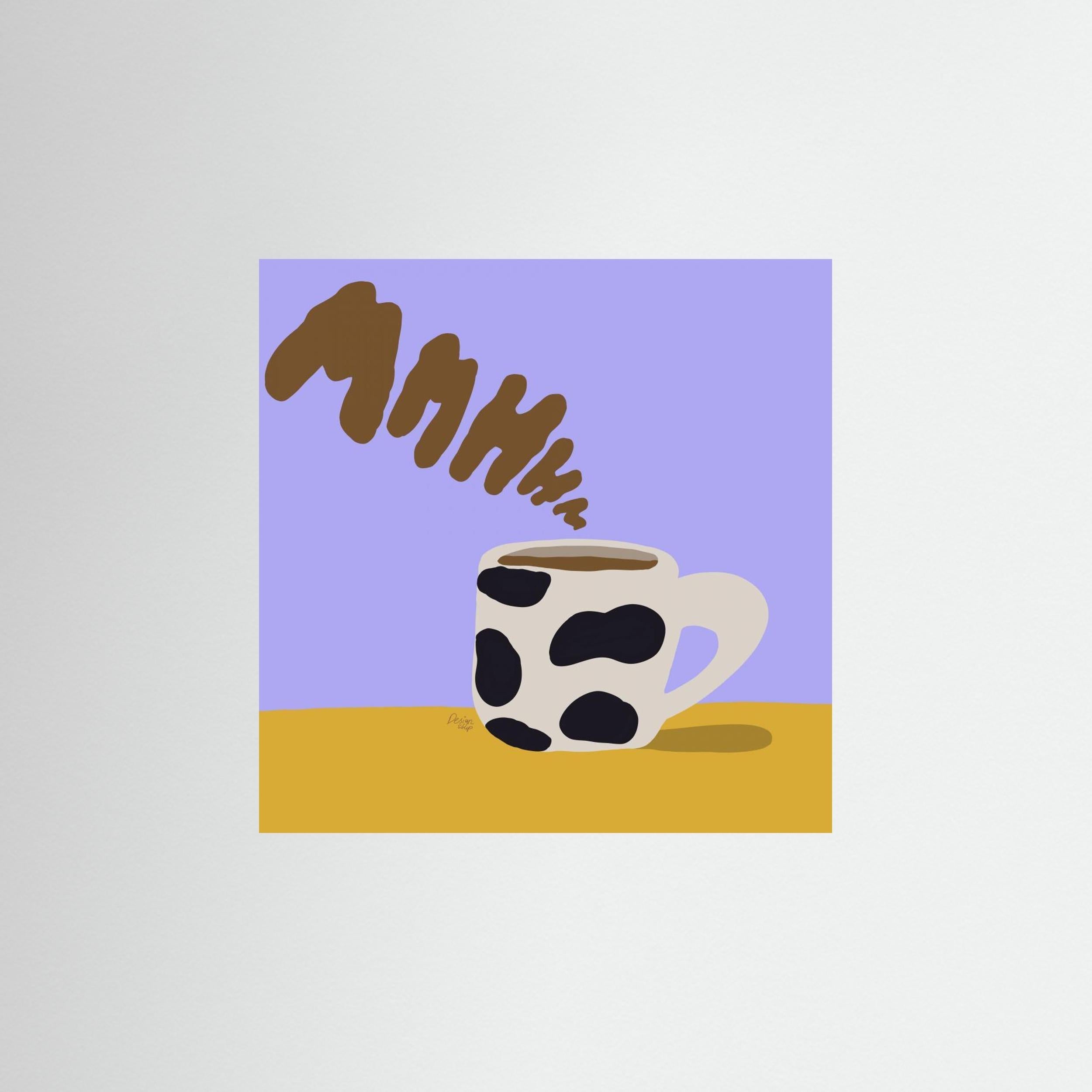Mmhh Coffee by Alix Campbell - Fine Art Paper Print - dreamtprint.art - 50 x 50 cm / 19 x 19″