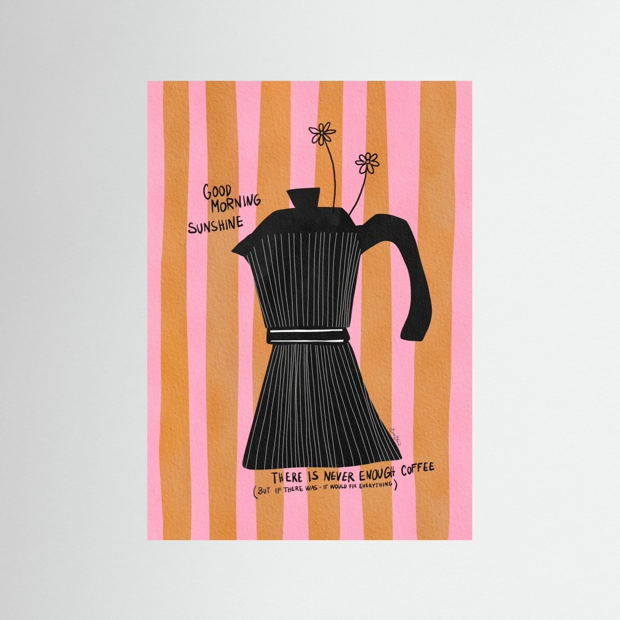 Mocca Coffee Sunshine by Baroo Bloom - Fine Art Paper Print - dreamtprint.art - 14 x 21 cm / 5 x 8″ (A5)