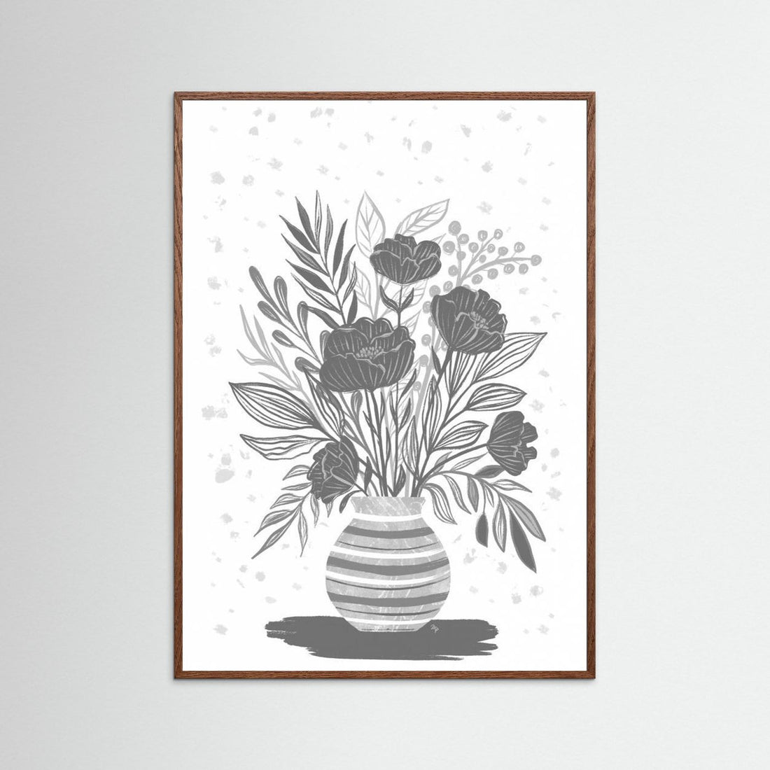 Grey Flowers by Martina