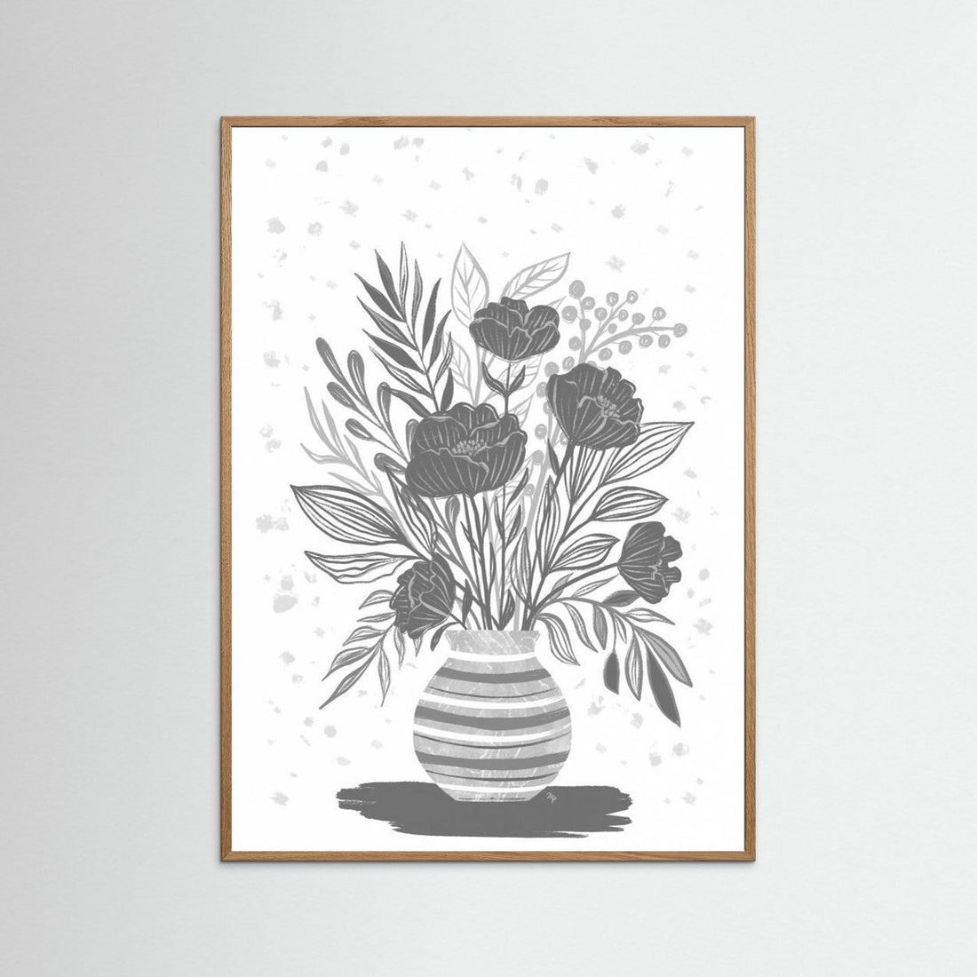 Grey Flowers by Martina