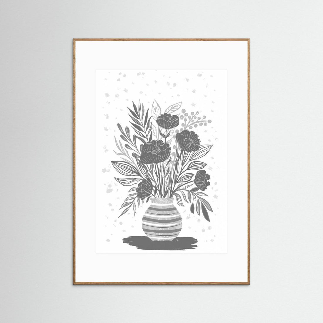 Grey Flowers by Martina