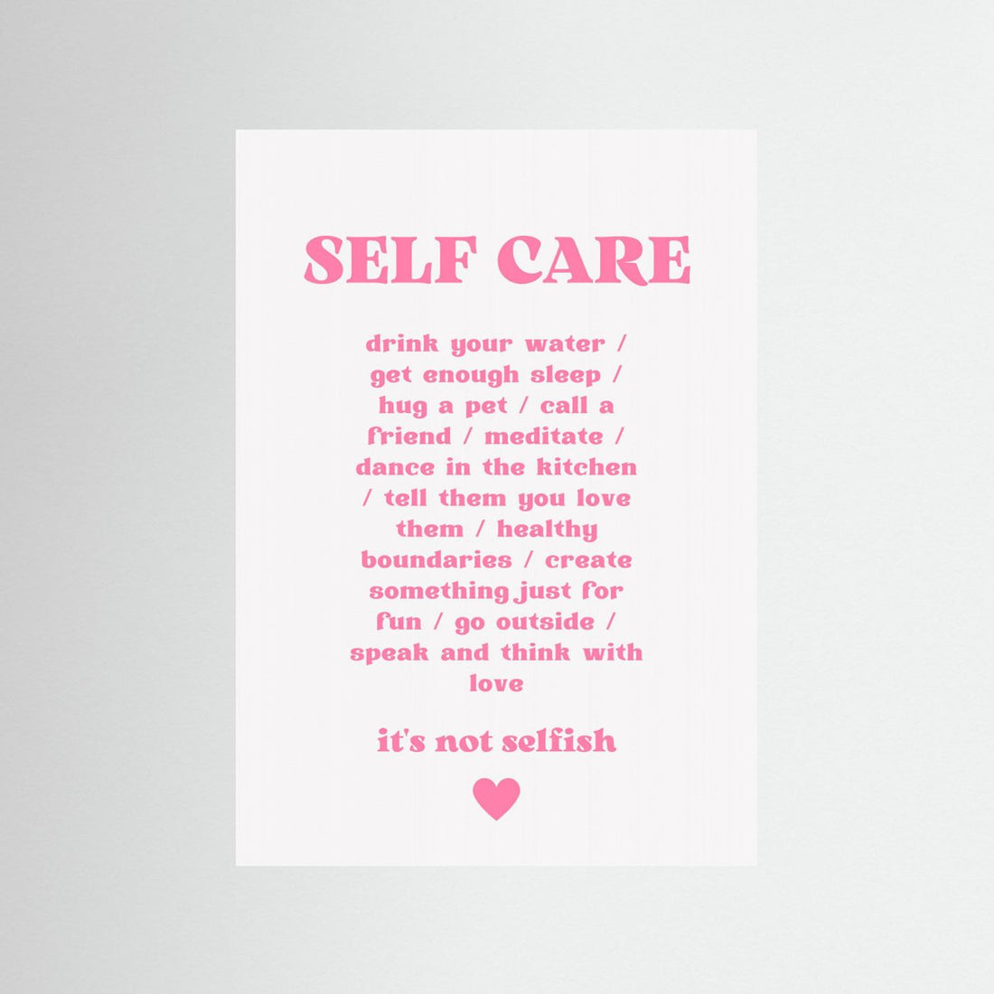 Self Care by Athene Fritsch