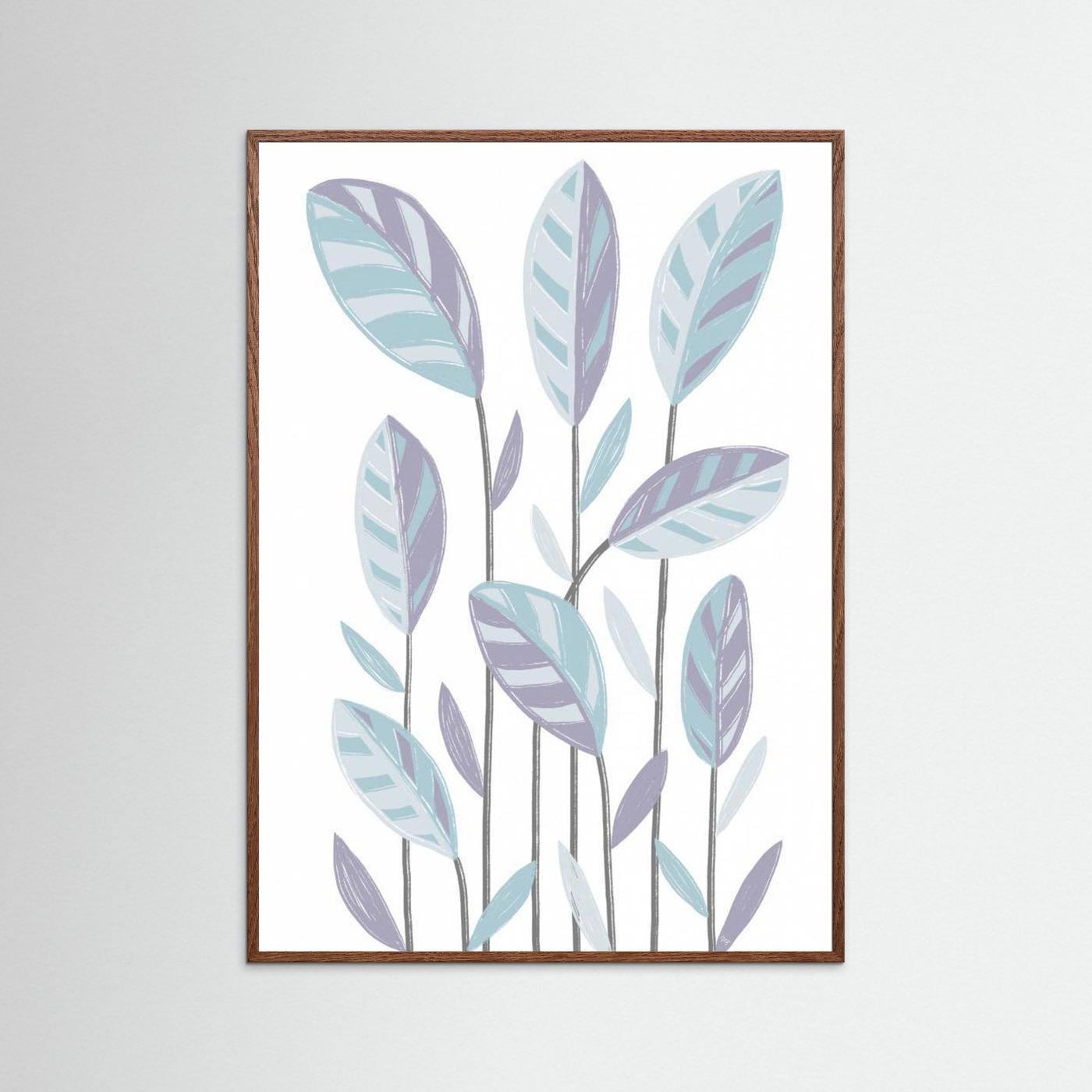 Funky Plants Blue by Martina