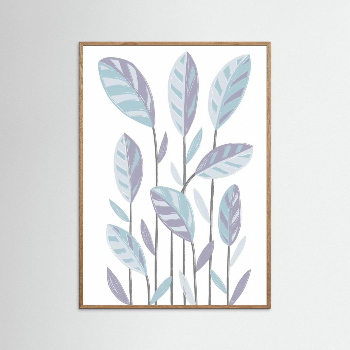 Funky Plants Blue by Martina