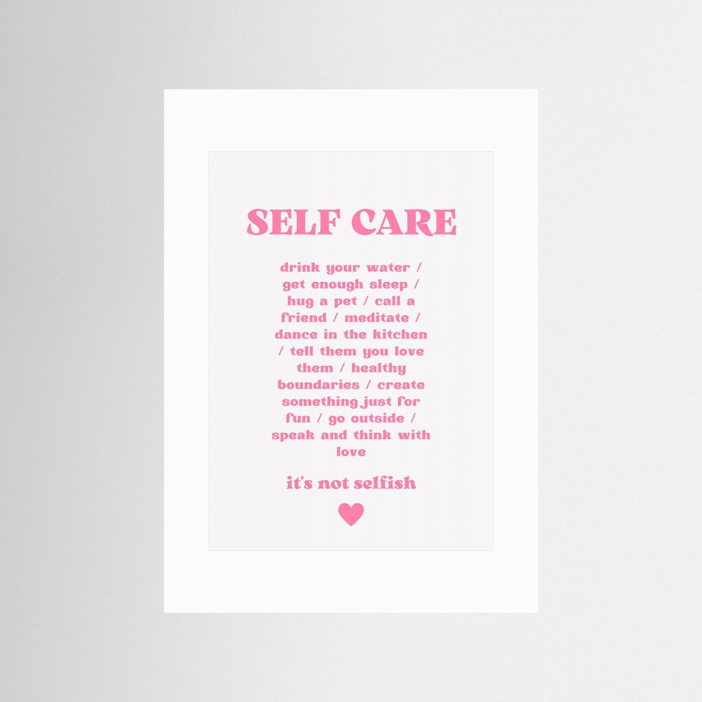 Self Care by Athene Fritsch