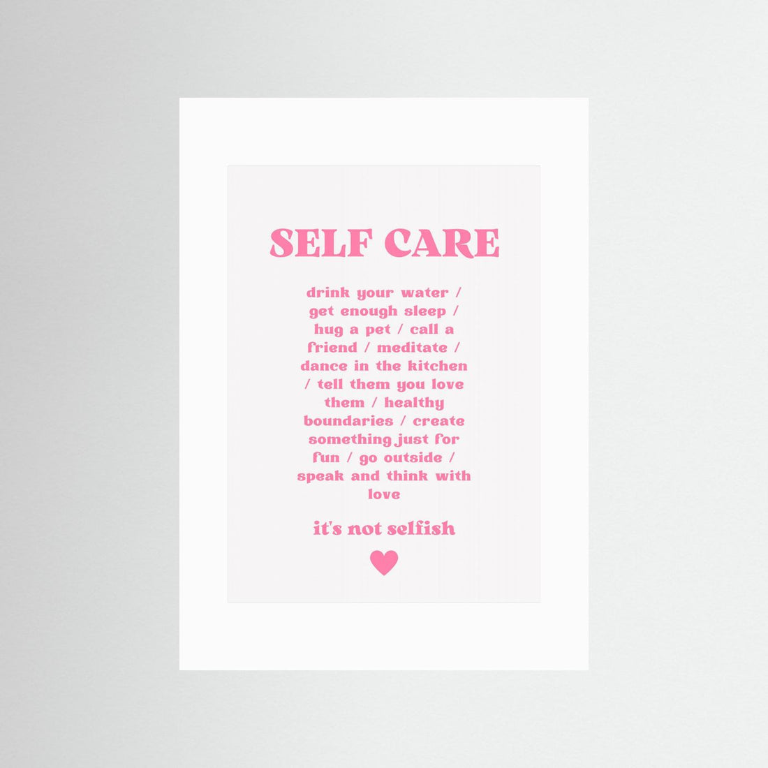 Self Care by Athene Fritsch