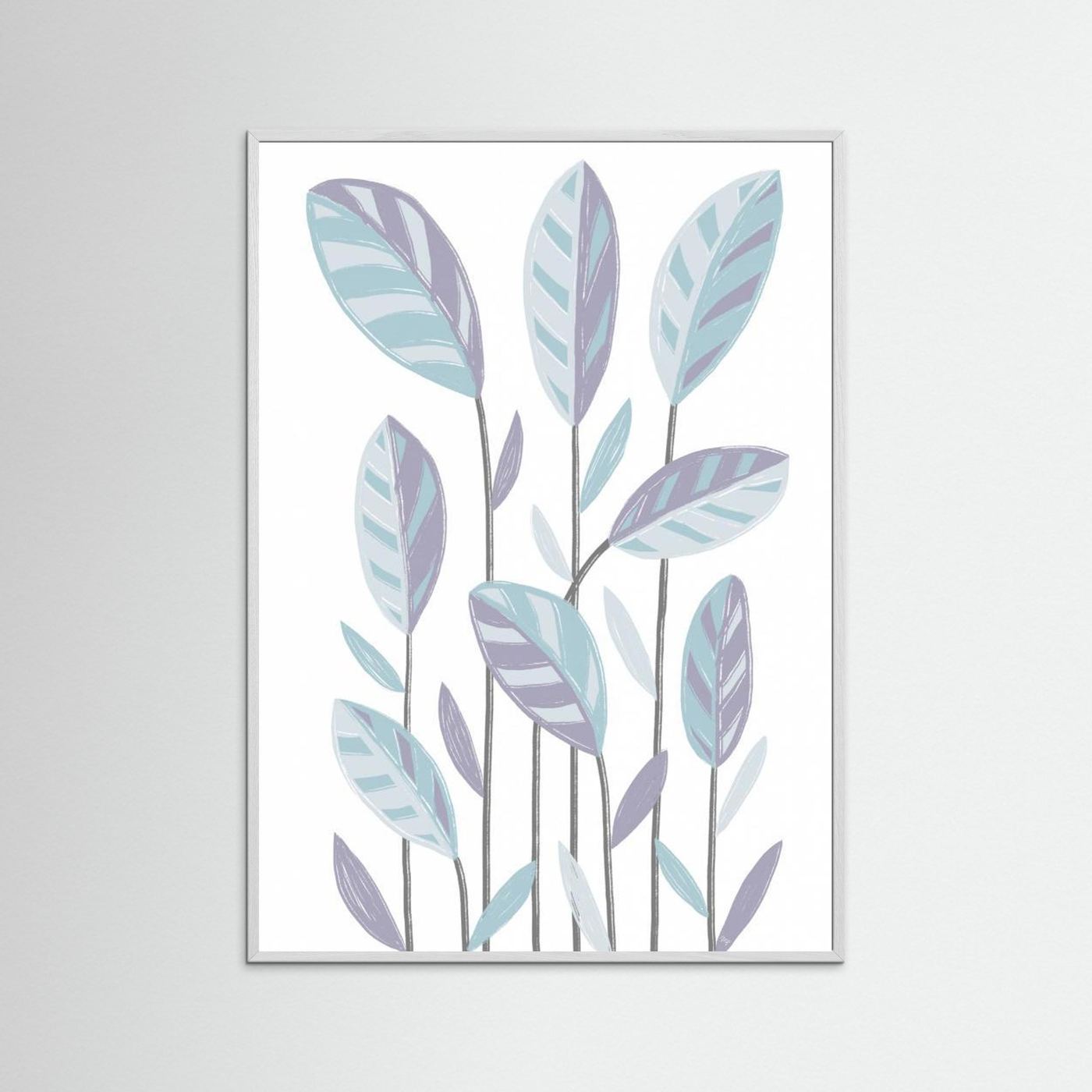 Funky Plants Blue by Martina