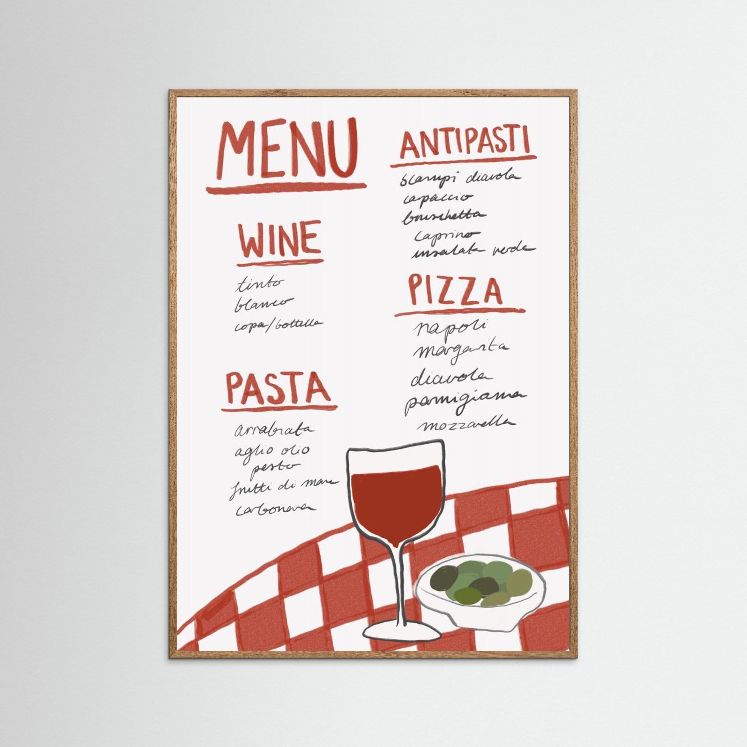 Italian Menu by Athene Fritsch