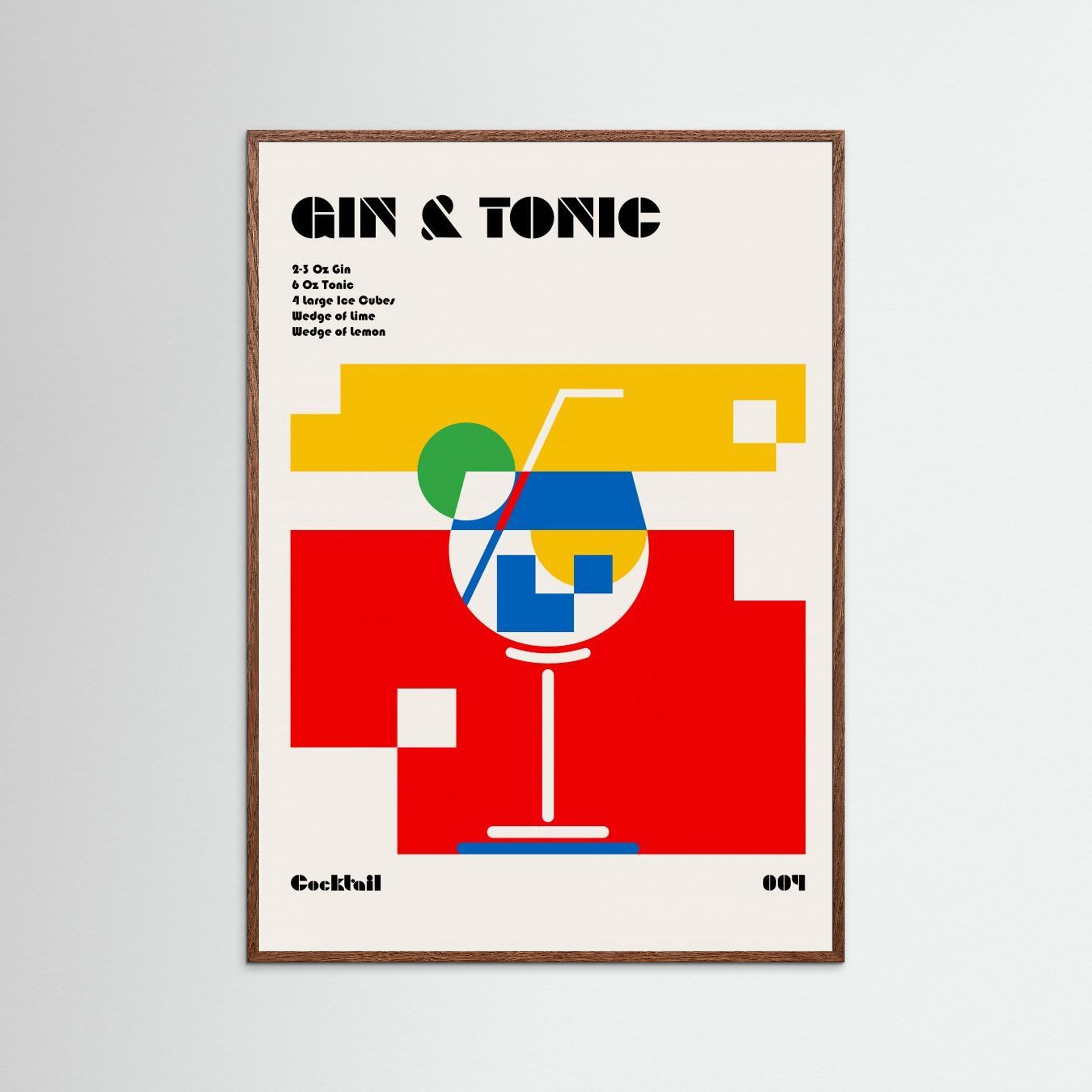Gin &amp; Tonic Bauhaus Cocktail by Retrodrome