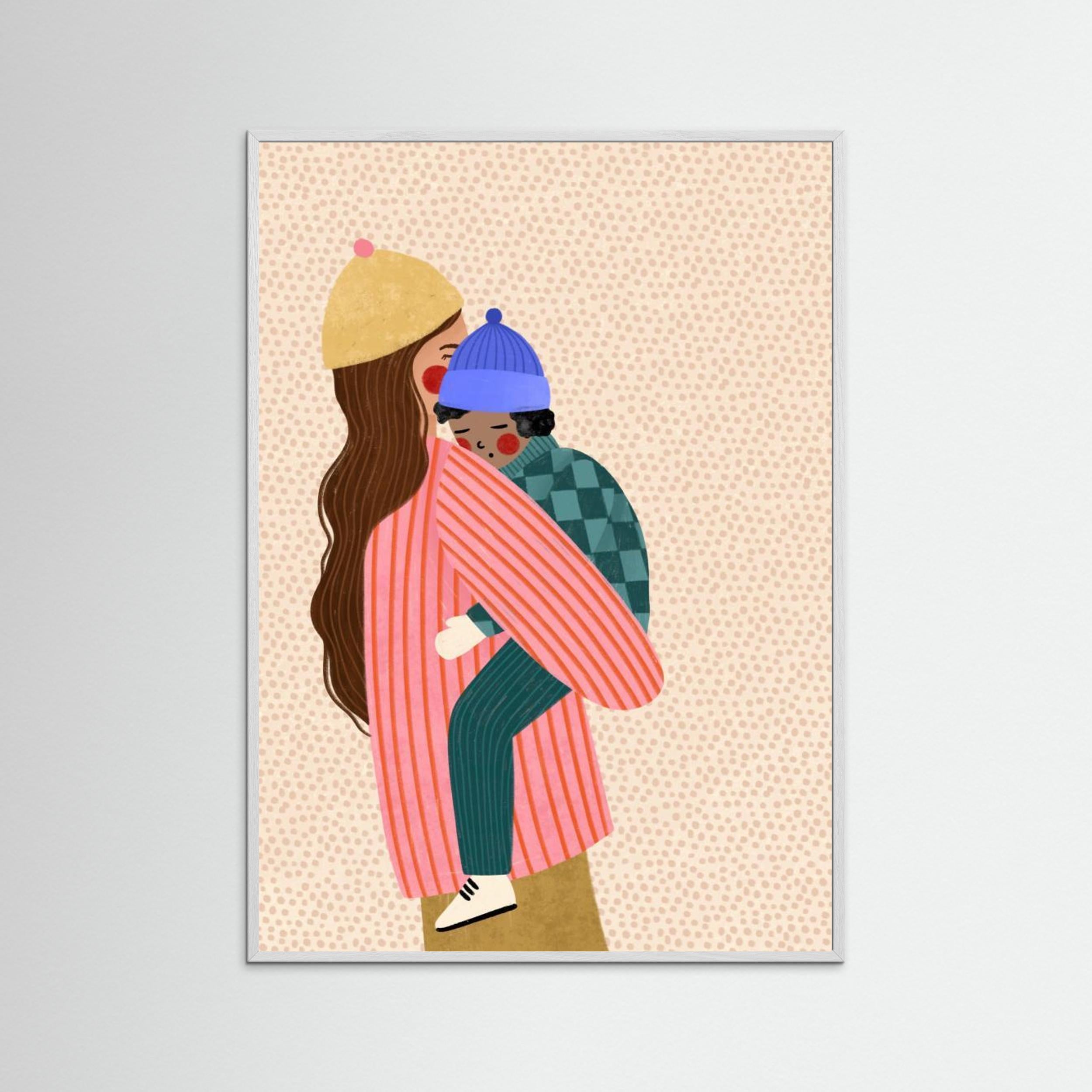 Mum and Boy by Bea Müller - Fine Art Paper Print - dreamtprint.art - 14 x 21 cm / 5 x 8″ (A5)