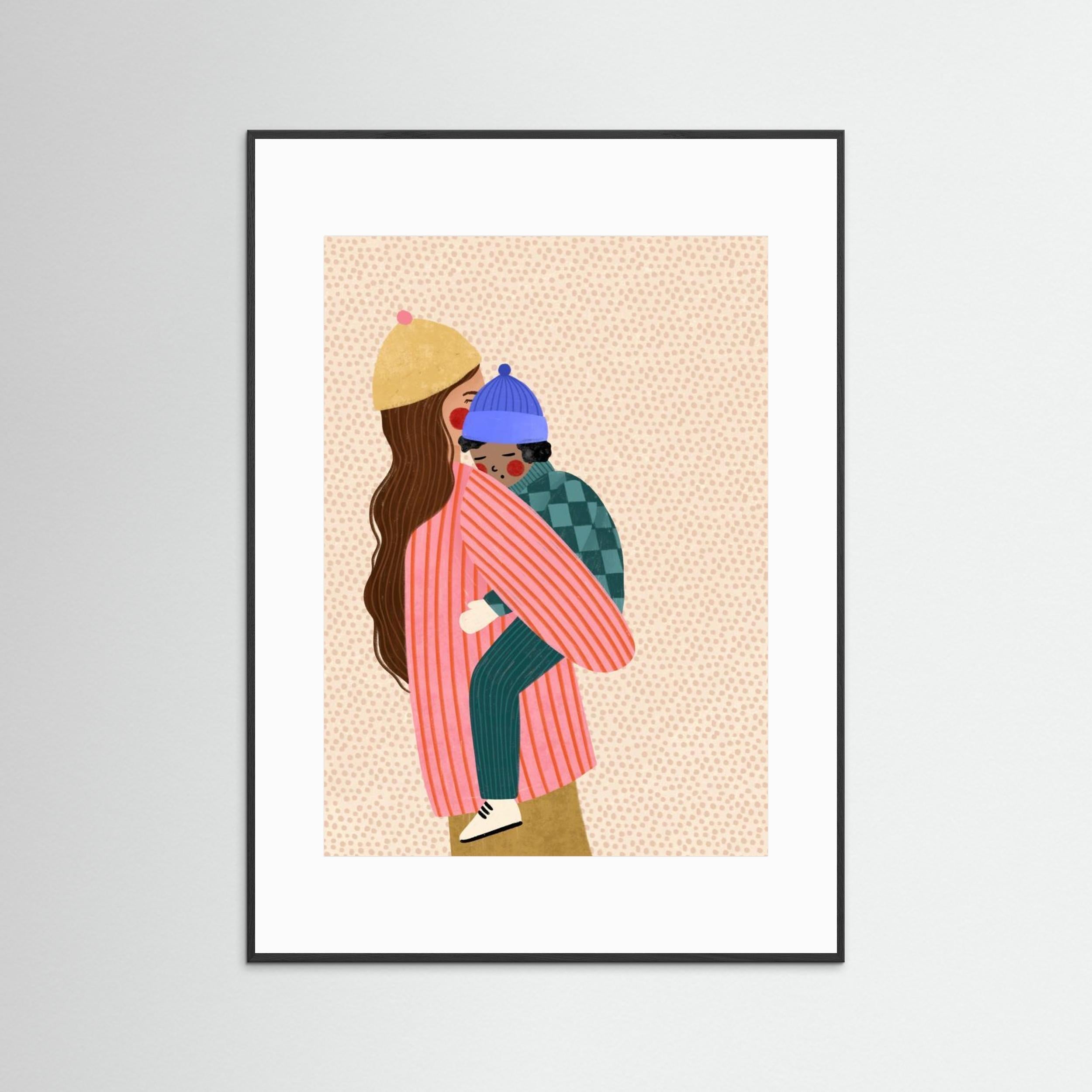Mum and Boy by Bea Müller - Fine Art Paper Print - dreamtprint.art - 14 x 21 cm / 5 x 8″ (A5)